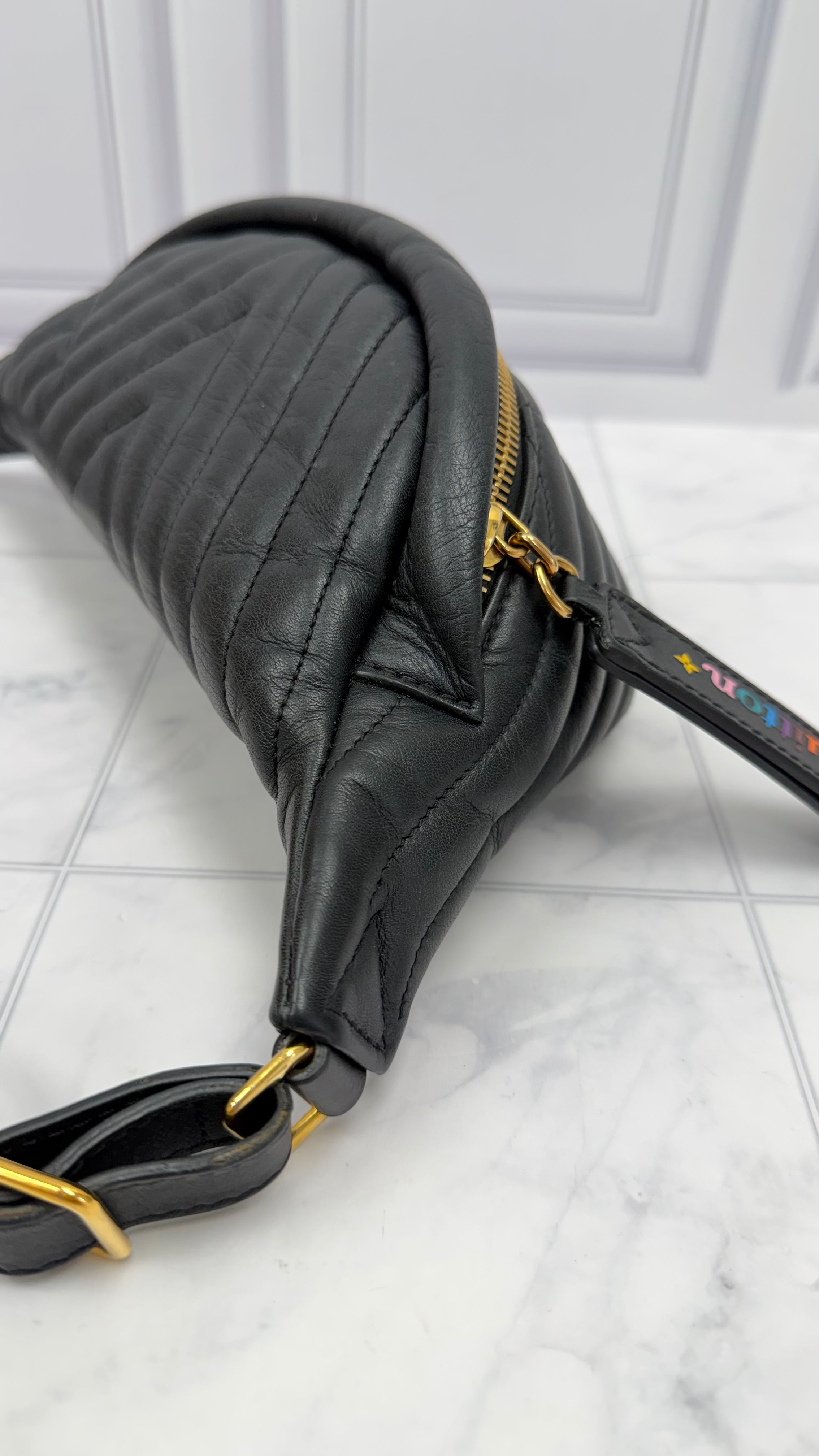 Louis Vuitton Black Quilted New Wave Bum Bag