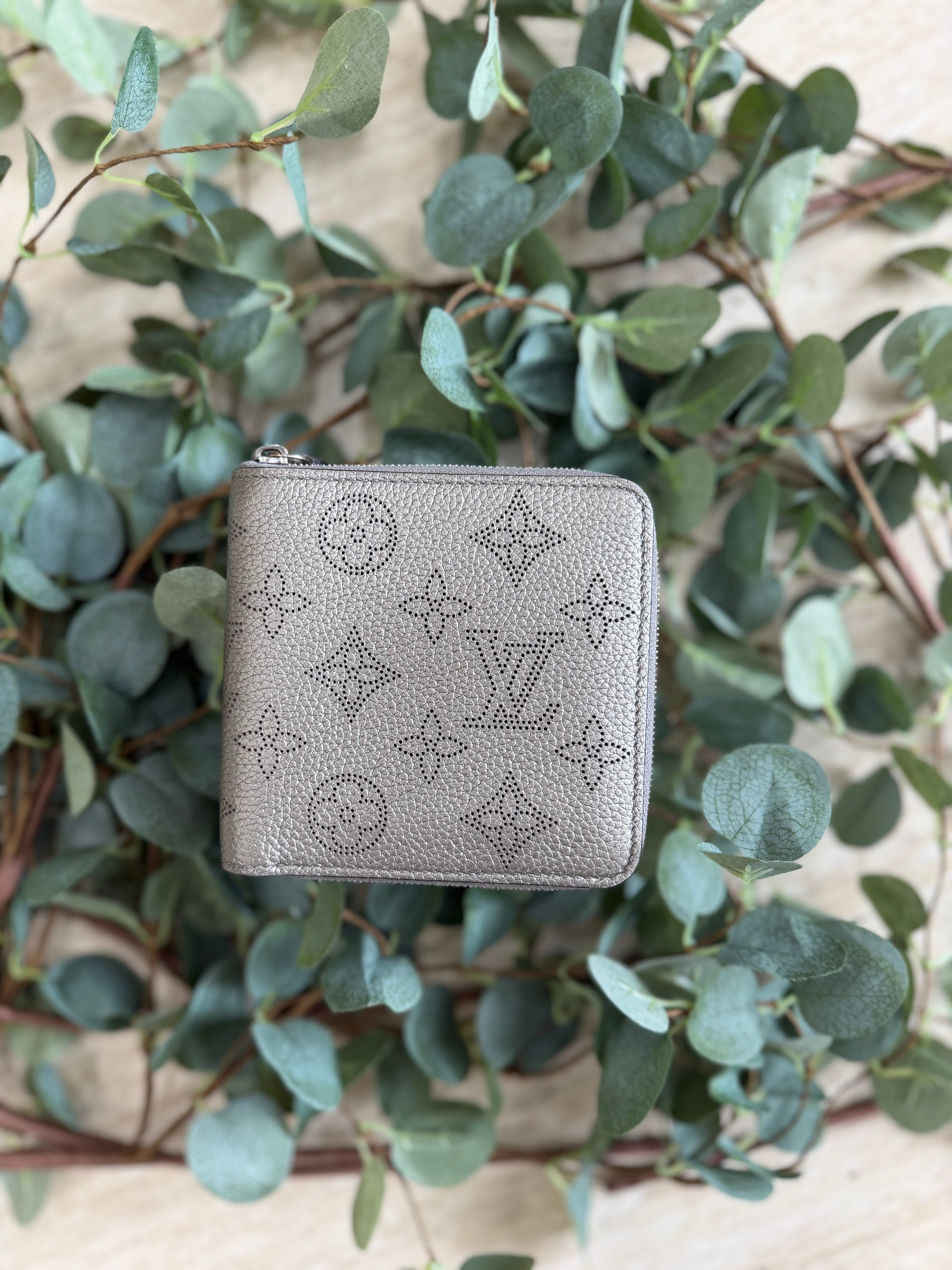 Louis Vuitton Monogram Silver Mahina Zippy Compact Wallet