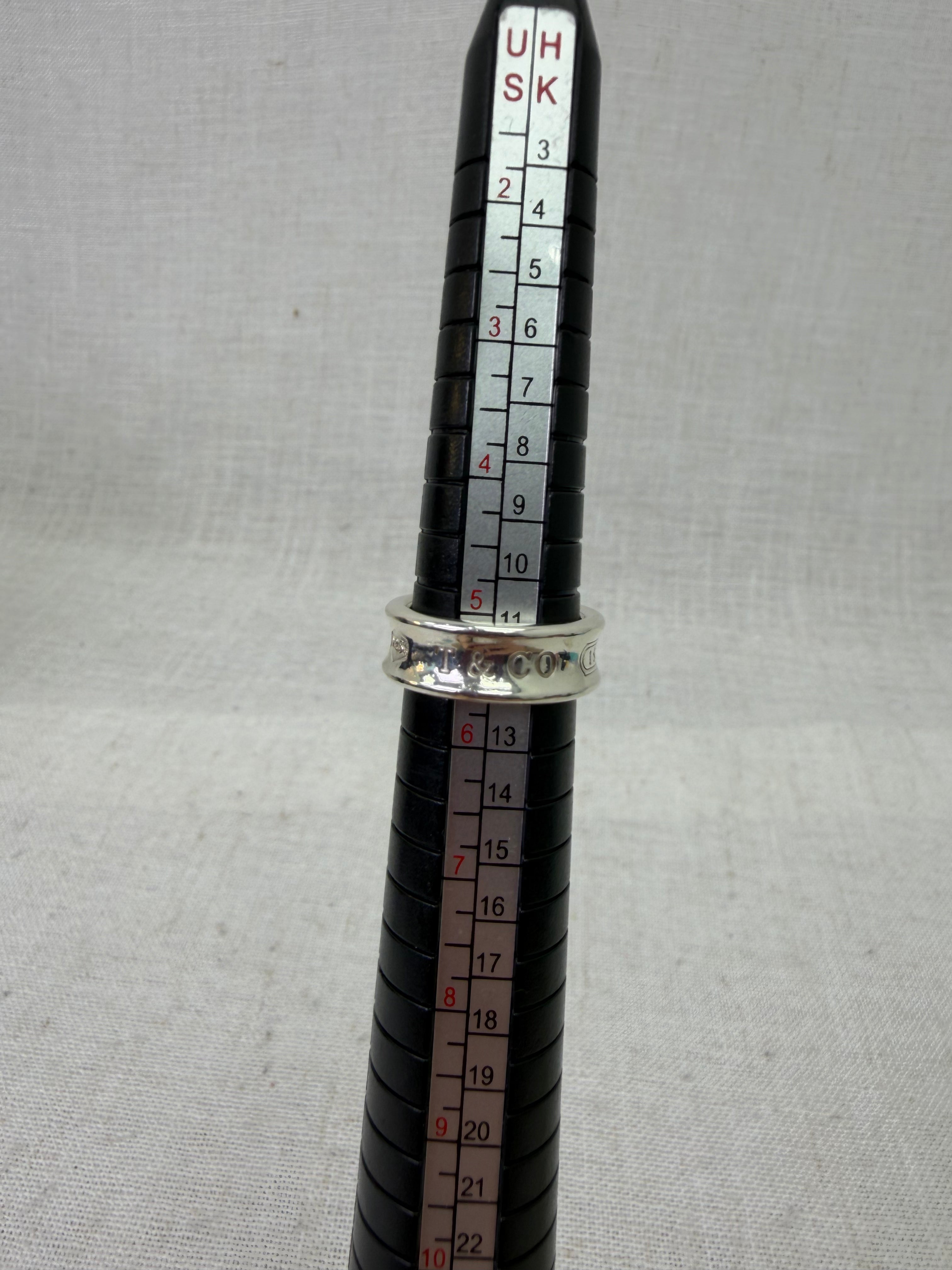 Tiffany & Co. Sterling Silver 1837 Band Ring Size 5.25