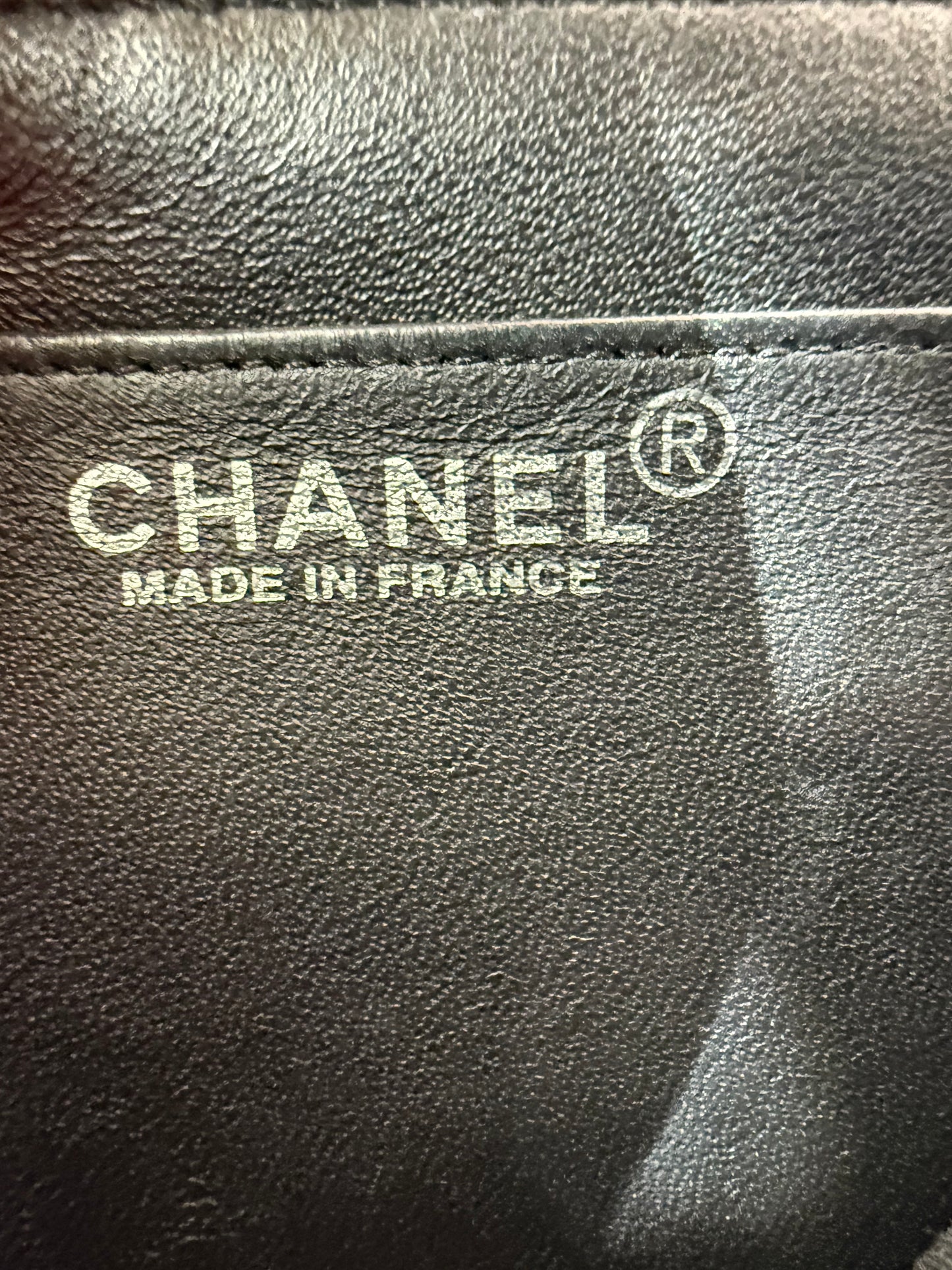 Chanel Quilted Black Patent Leather Flap Bag