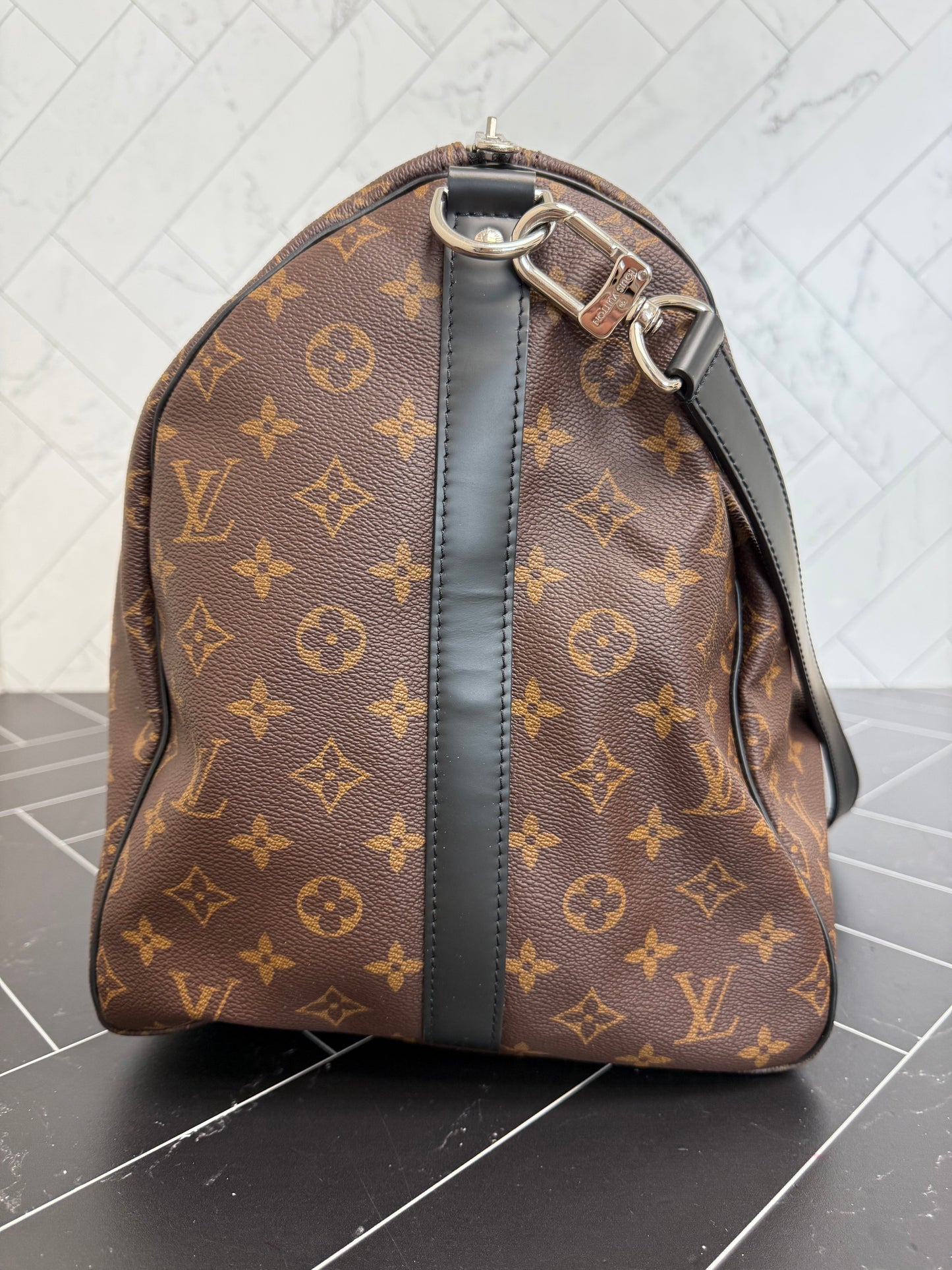 Louis Vuitton Monogram Macassar Keepall 55 Bandouliere