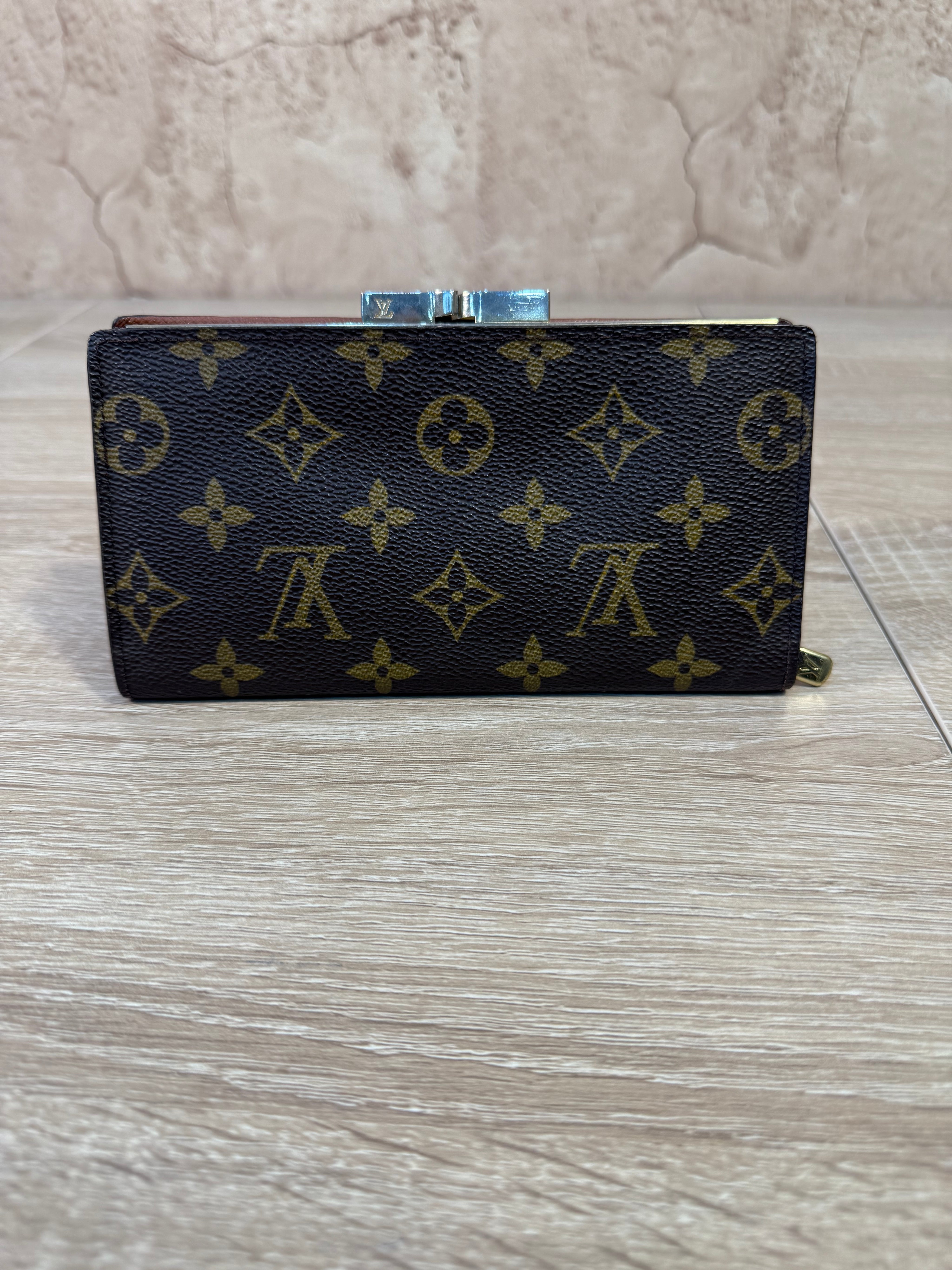 Louis Vuitton Monogram French Kisslock Clasp Wallet