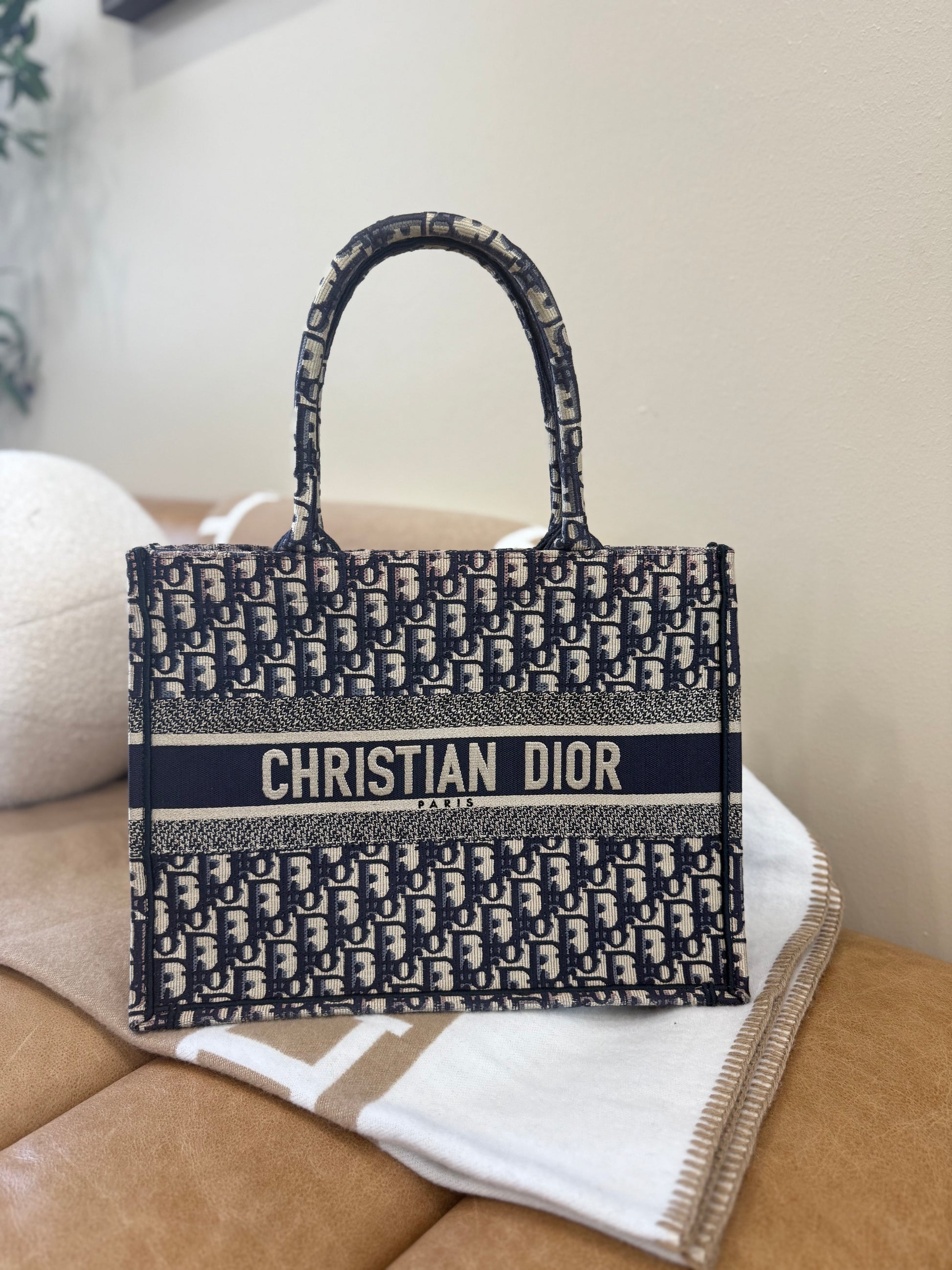 Christian Dior Navy Medium Book Tote