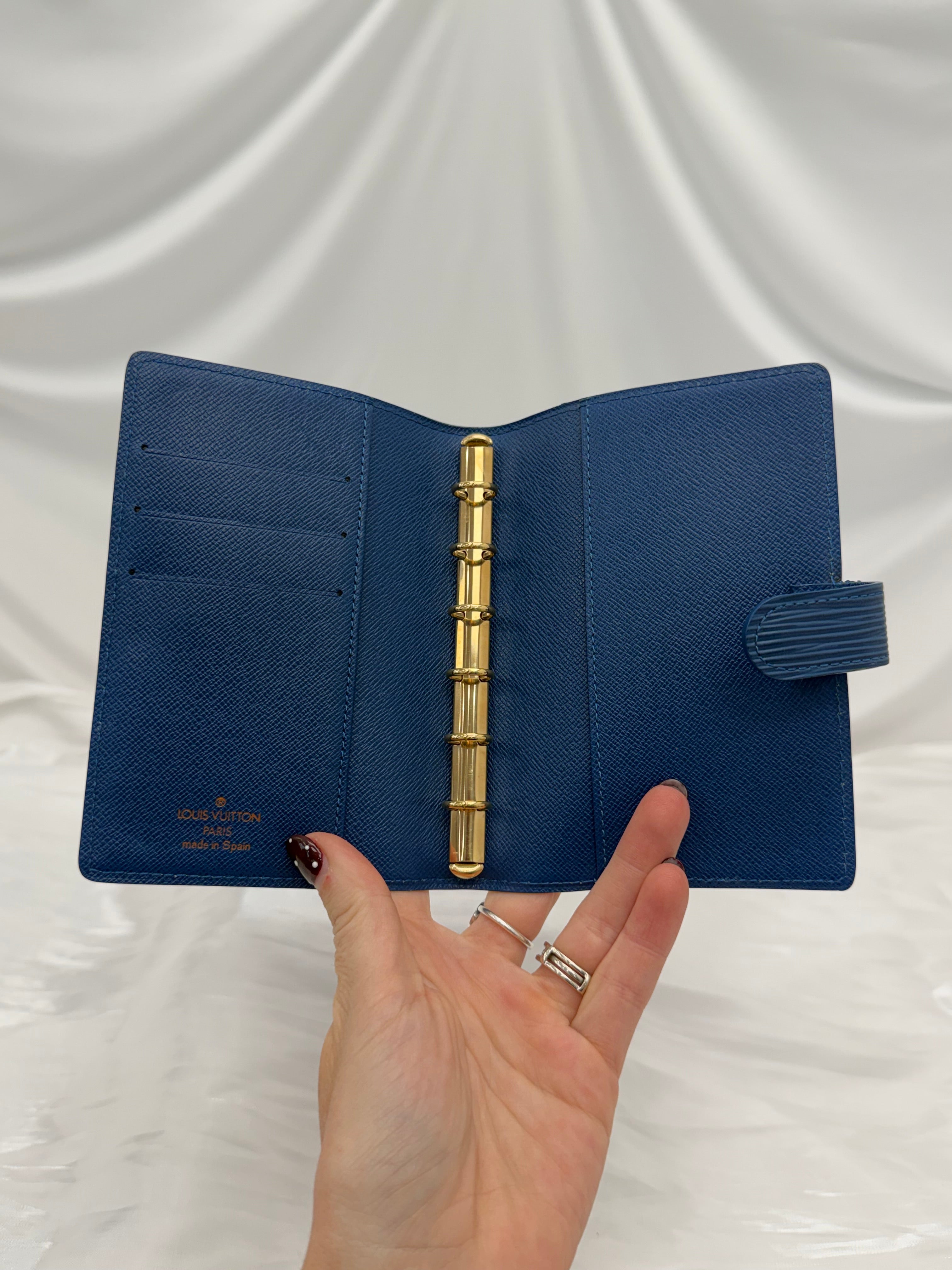Louis Vuitton Blue Epi Leather Passport Agenda PM