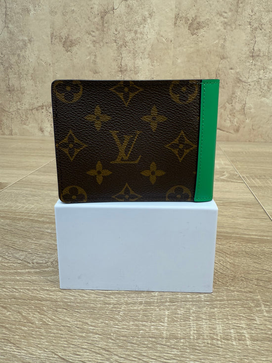 BRAND NEW- Louis Vuitton Monogram & Green Bifold