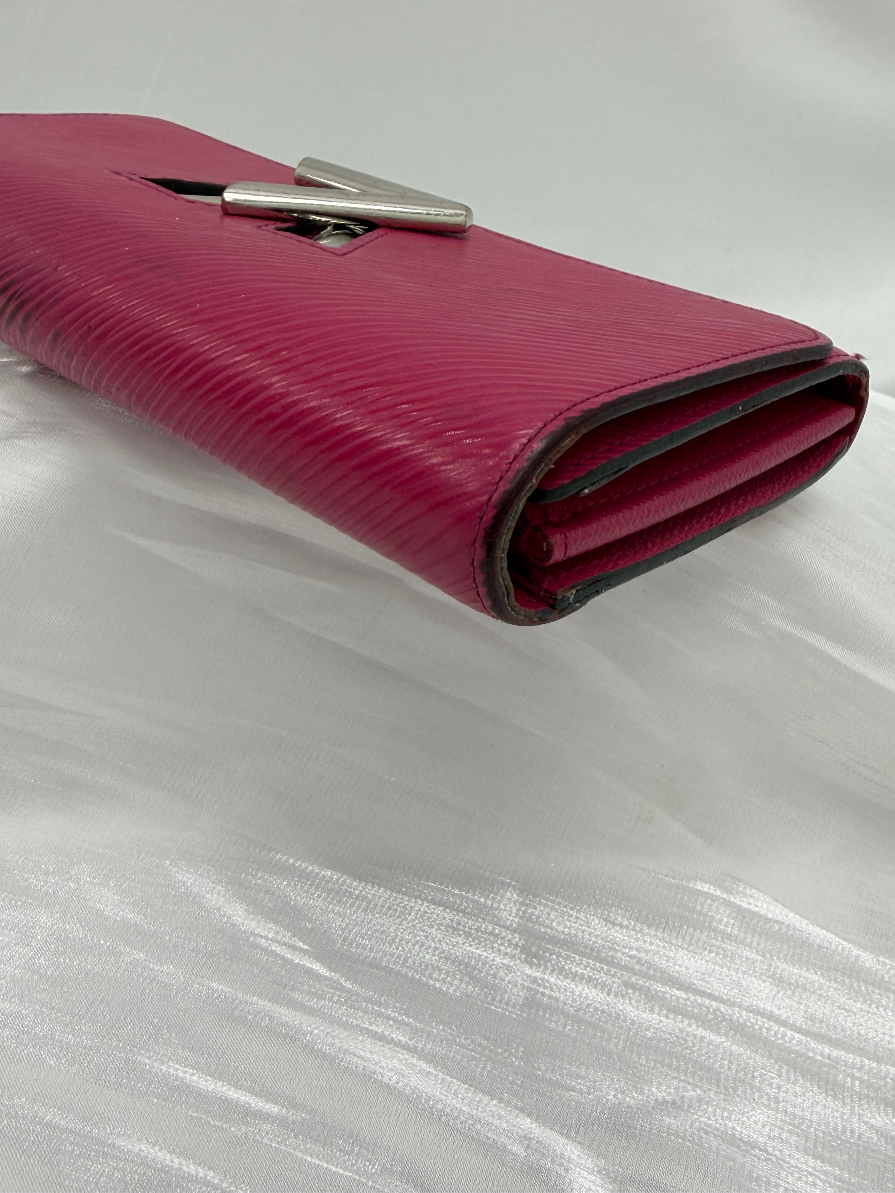 Louis Vuitton Pink Epi Twist Sarah Wallet