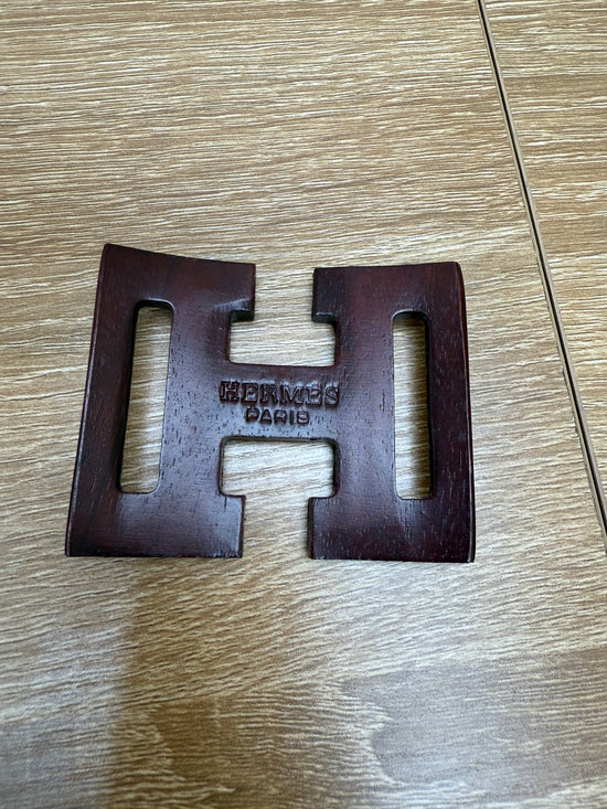 Hermes Dark Wooden H Scarf Holder