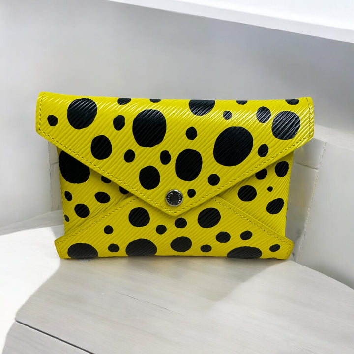 BRAND NEW- Louis Vuitton x Kusama Yellow Epi Medium Kirigami Pochette