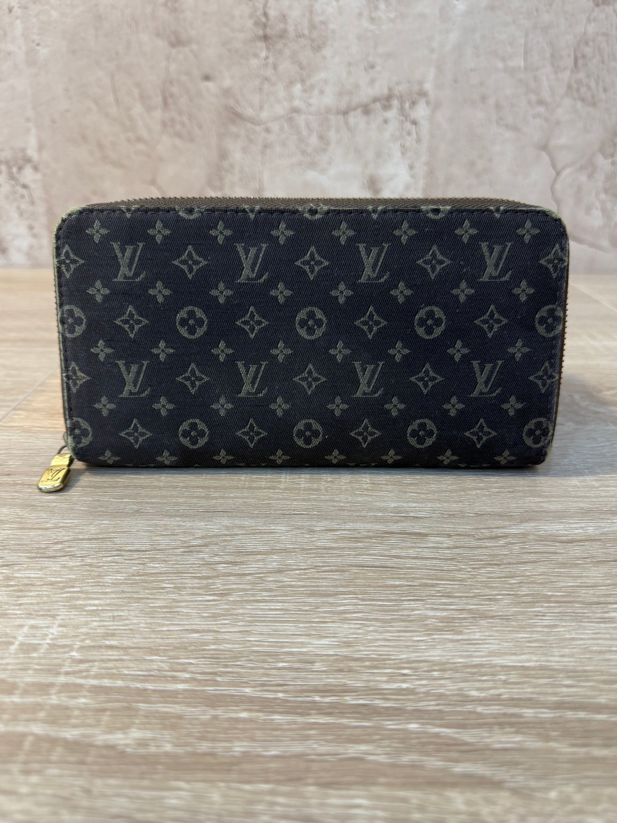 Louis Vuitton Brown Monogram Mini Lin Zippy Wallet