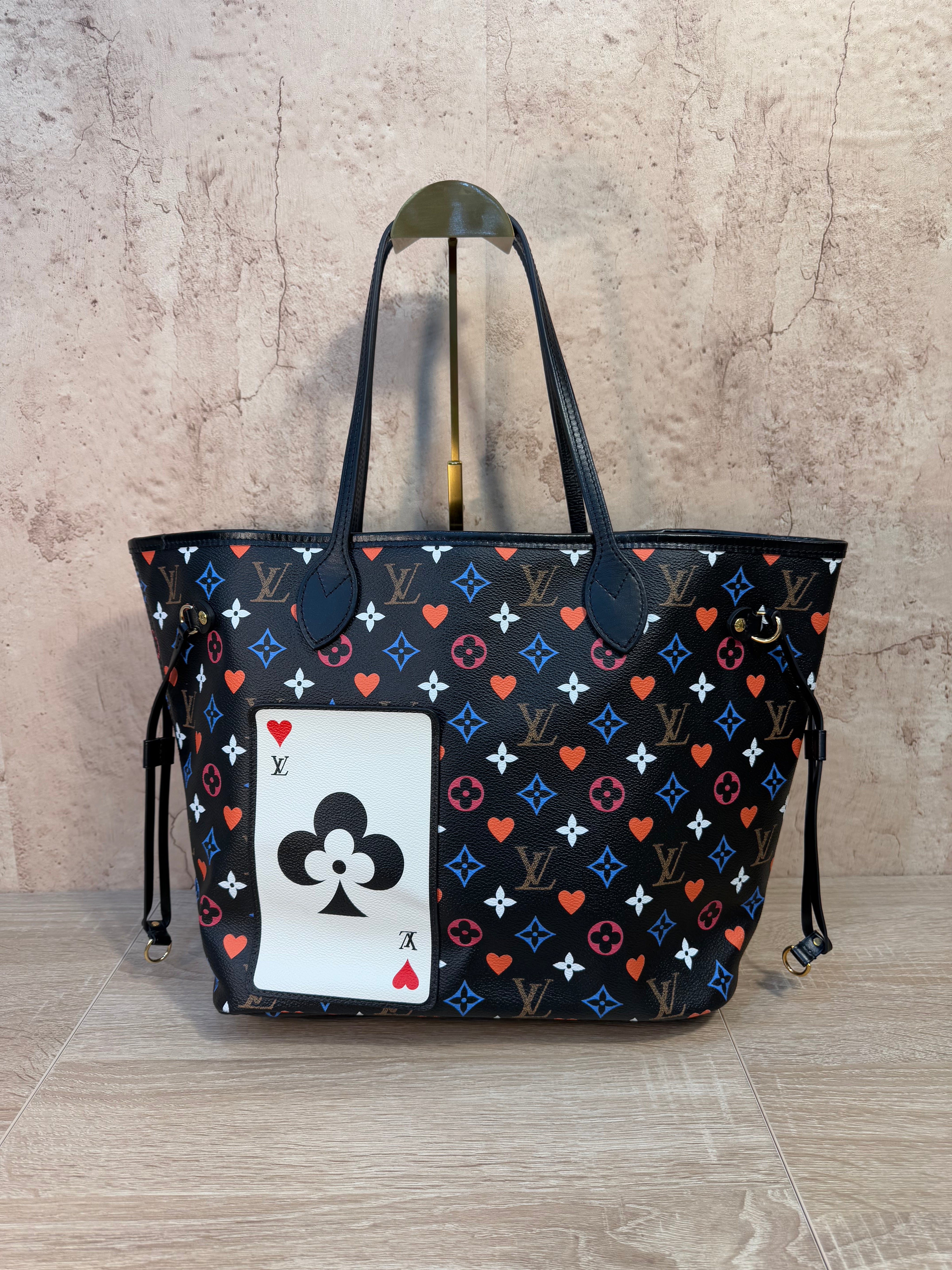 LIKE NEW Louis Vuitton Limited Edition Black Game On Neverfull MM