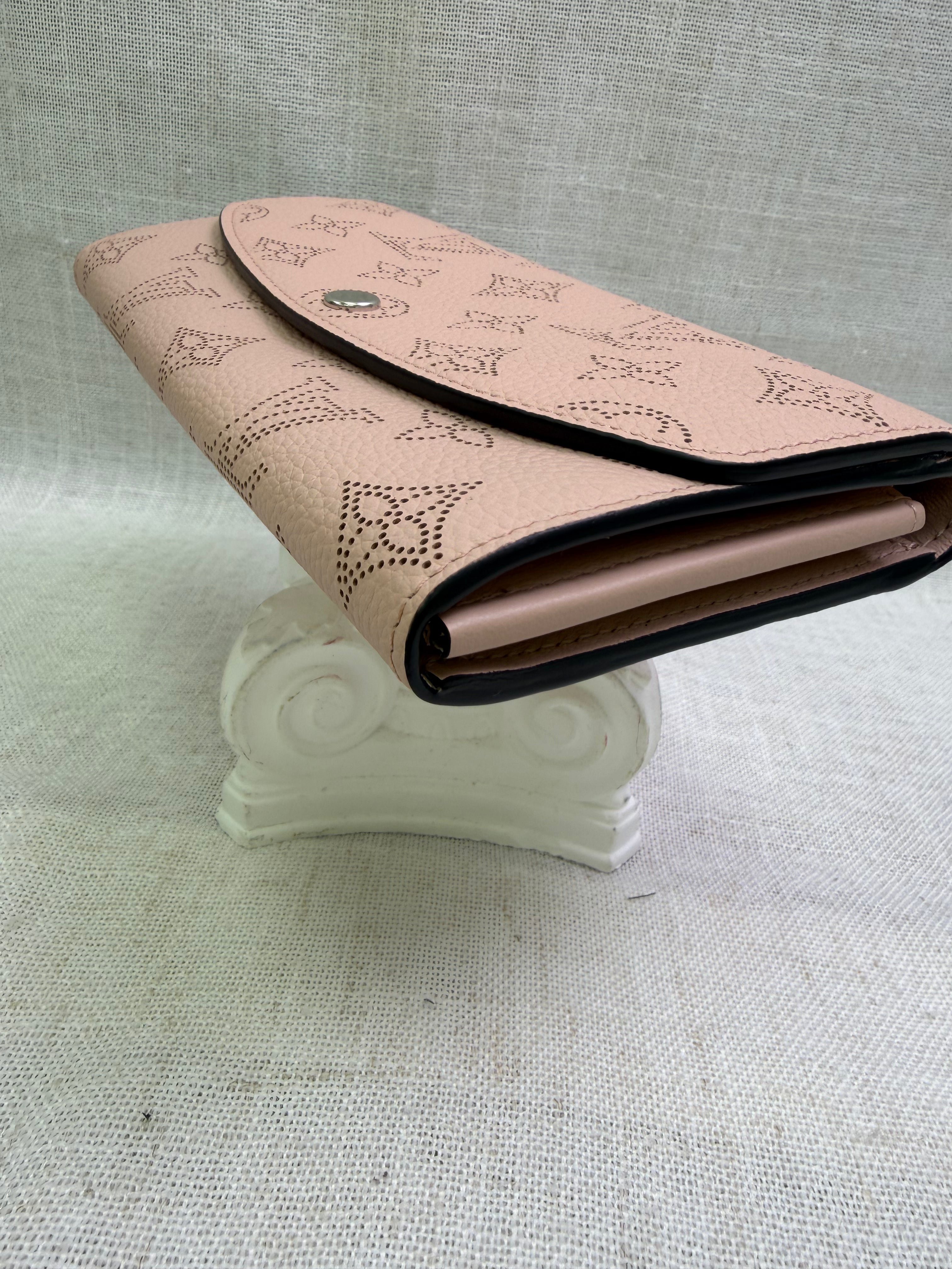 BRAND NEW- Louis Vuitton Pink Mahina Leather Sarah Wallet