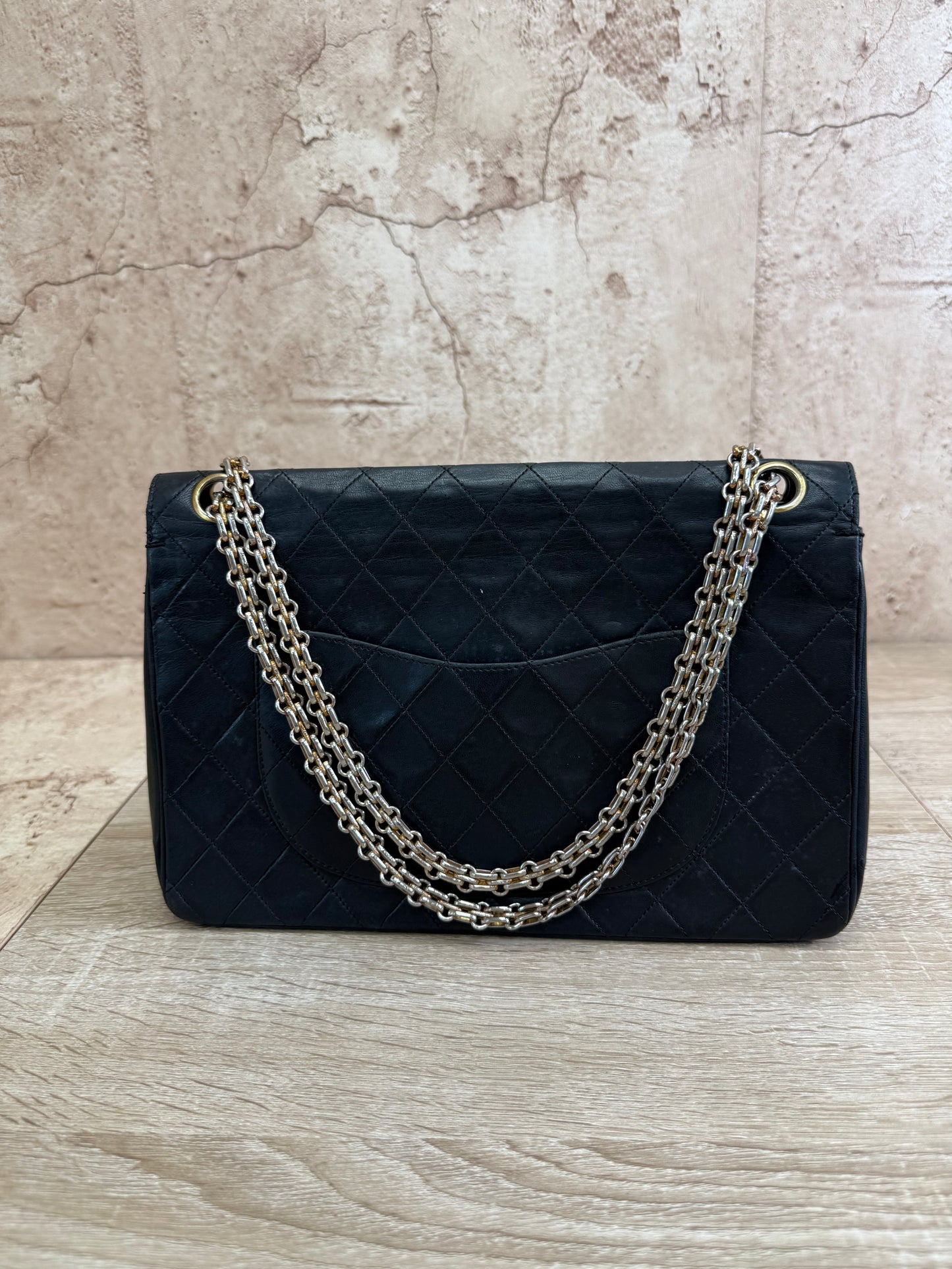 Chanel Black Quilted Lambskin Bijoux Chain Double Flap Bag