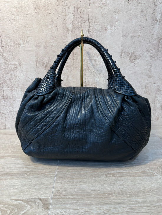 Fendi Black Leather Spy Handbag