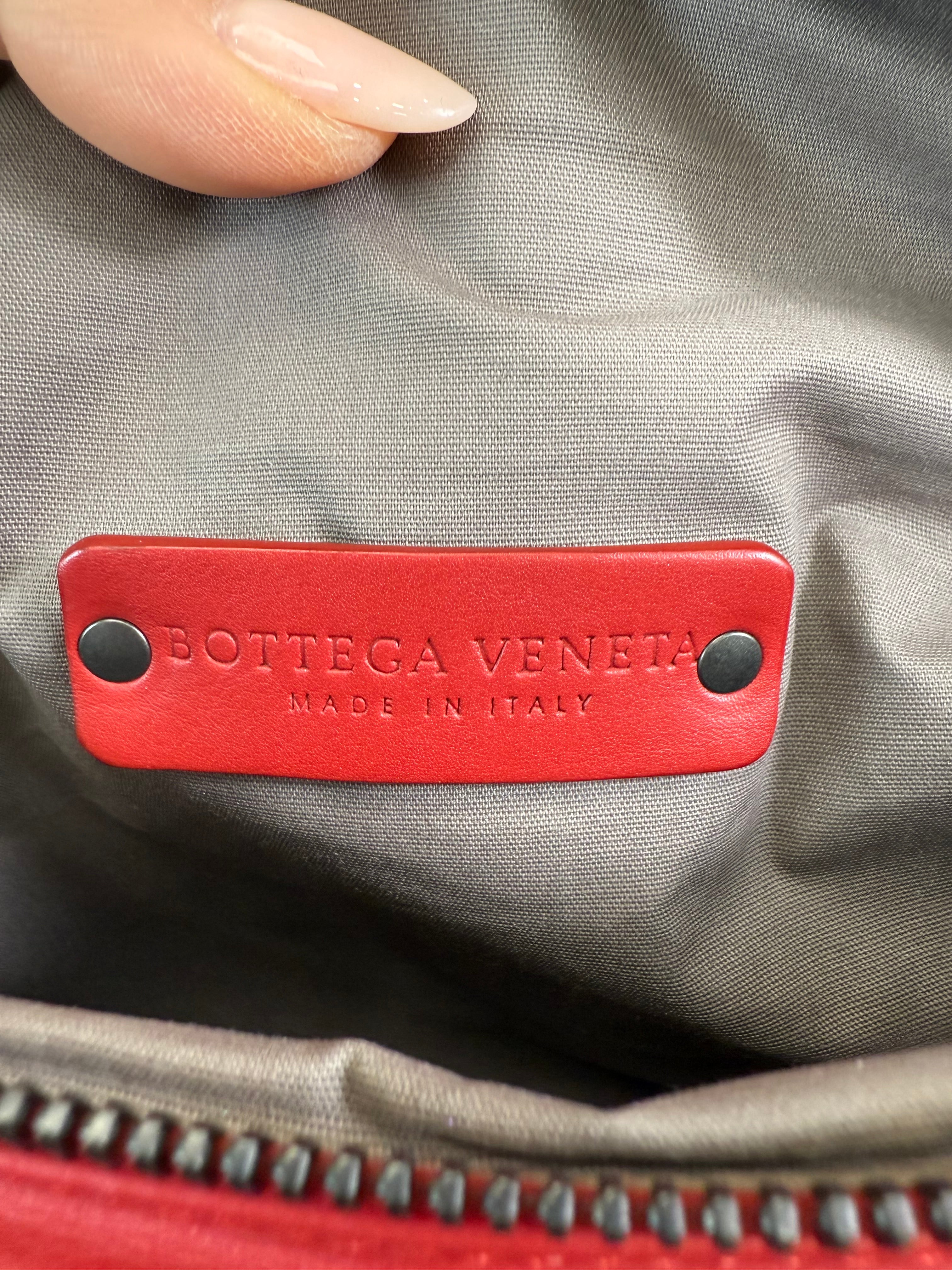 Bottega Veneta Red Intrecciato Leather Belt Bag