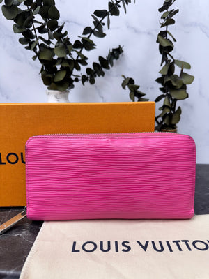 Louis Vuitton Pink Epi Zippy Wallet