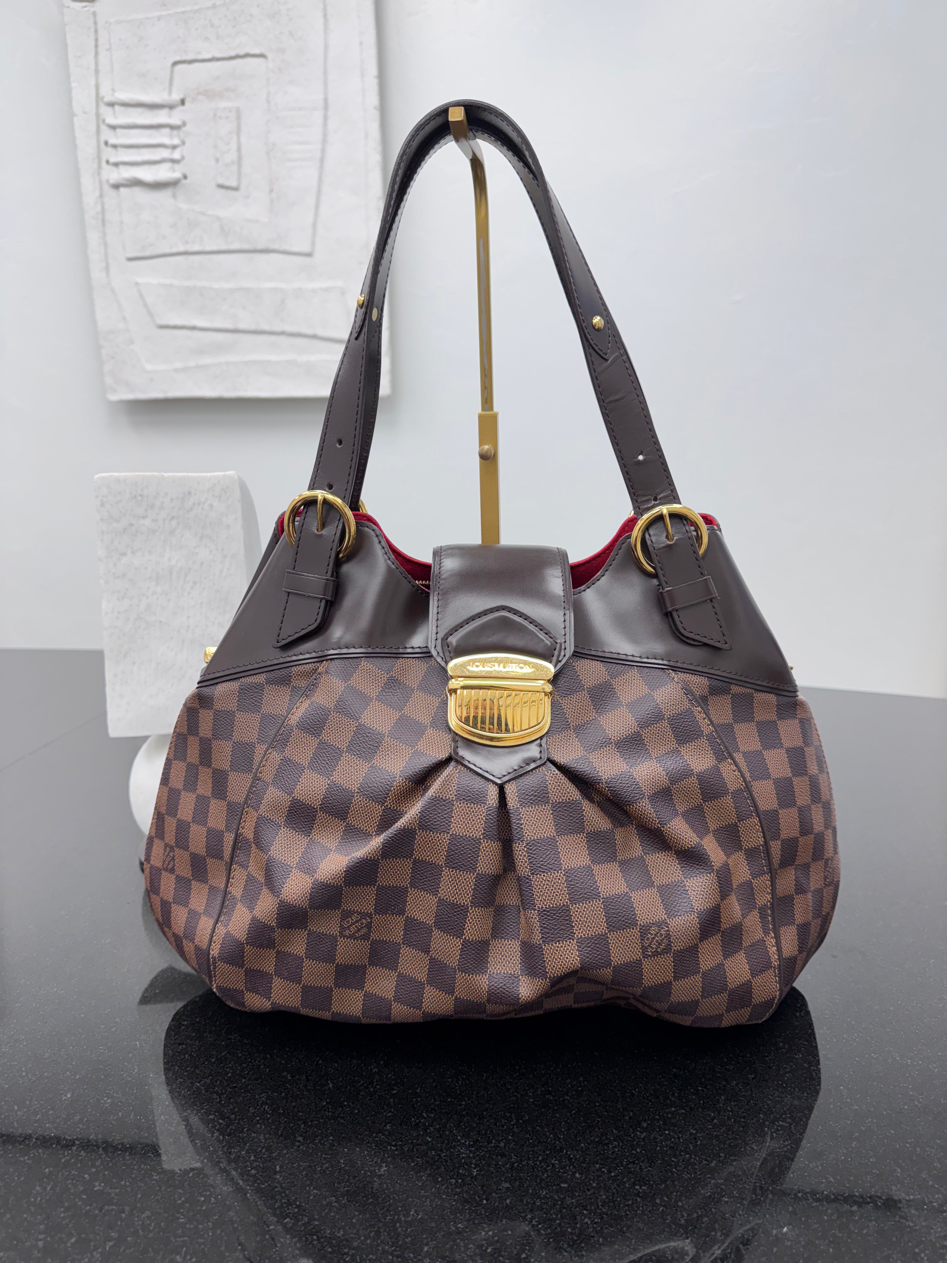 LIKE NEW - Louis Vuitton Damier Ebene Sistina Shoulder Bag GM