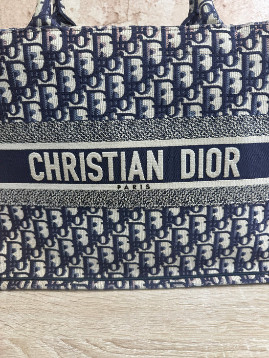 Christian Dior Navy Medium Book Tote
