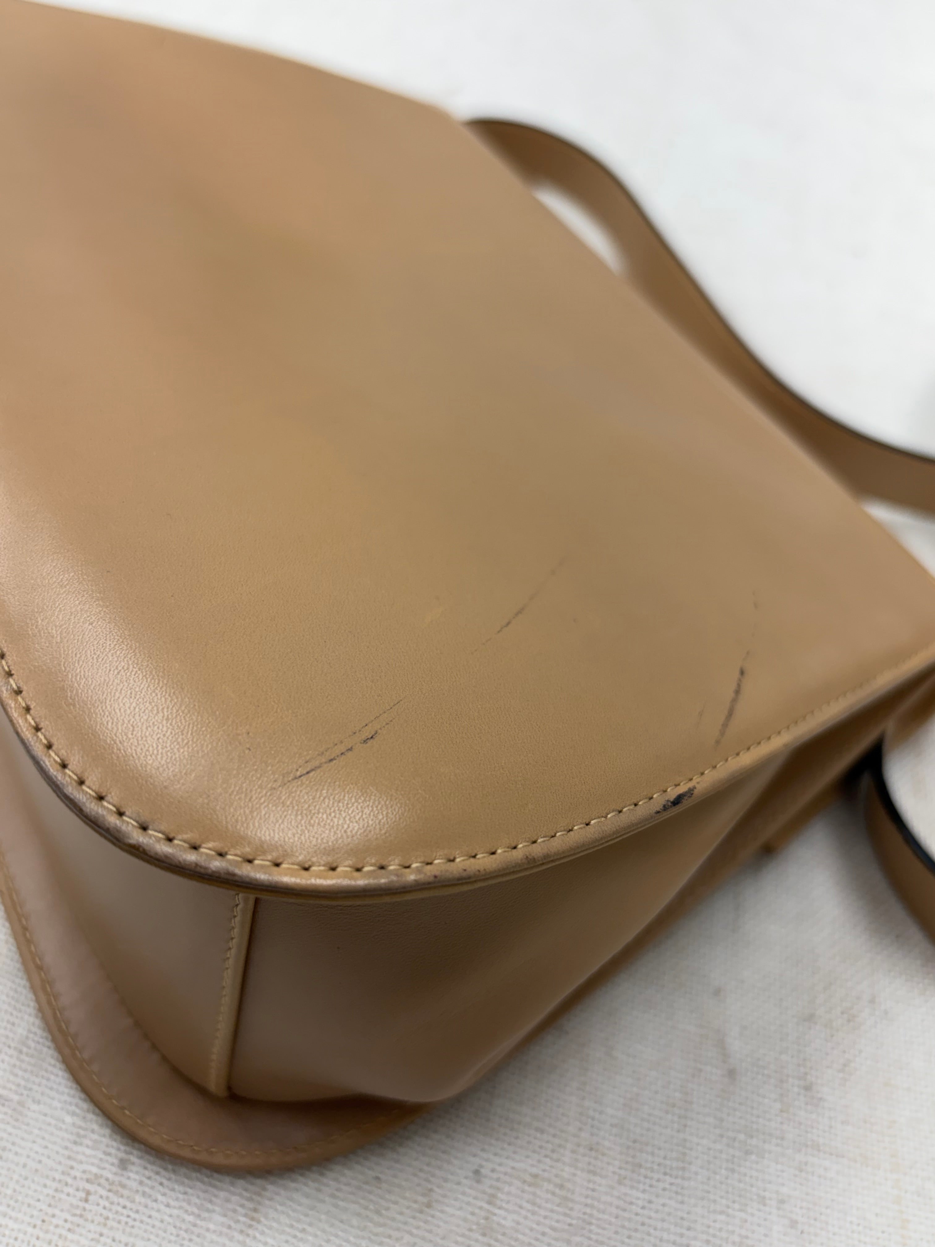 Salvatore Ferragamo Brown Leather Gancini Crossbody Bag