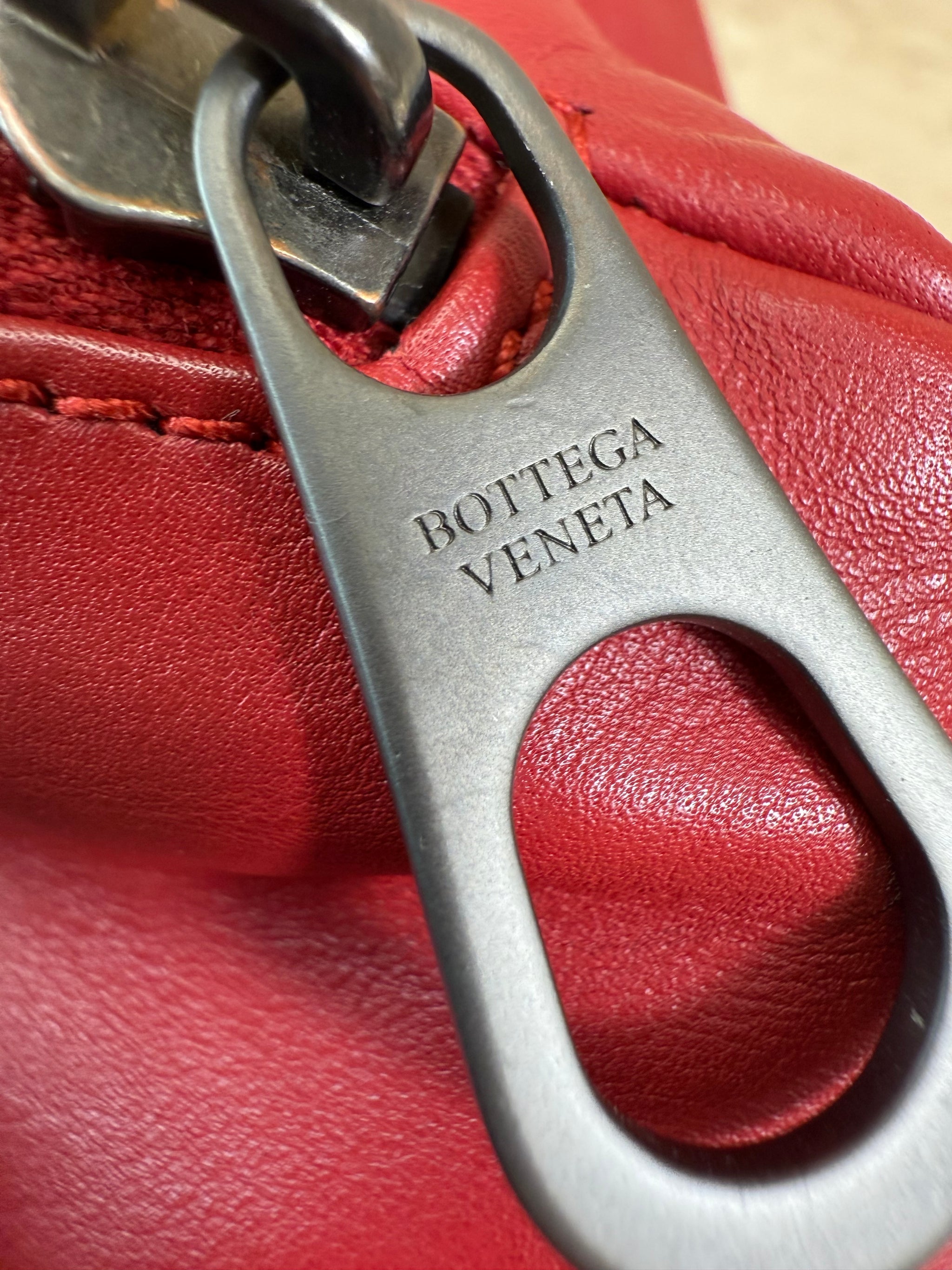 Bottega Veneta Red Intrecciato Leather Belt Bag