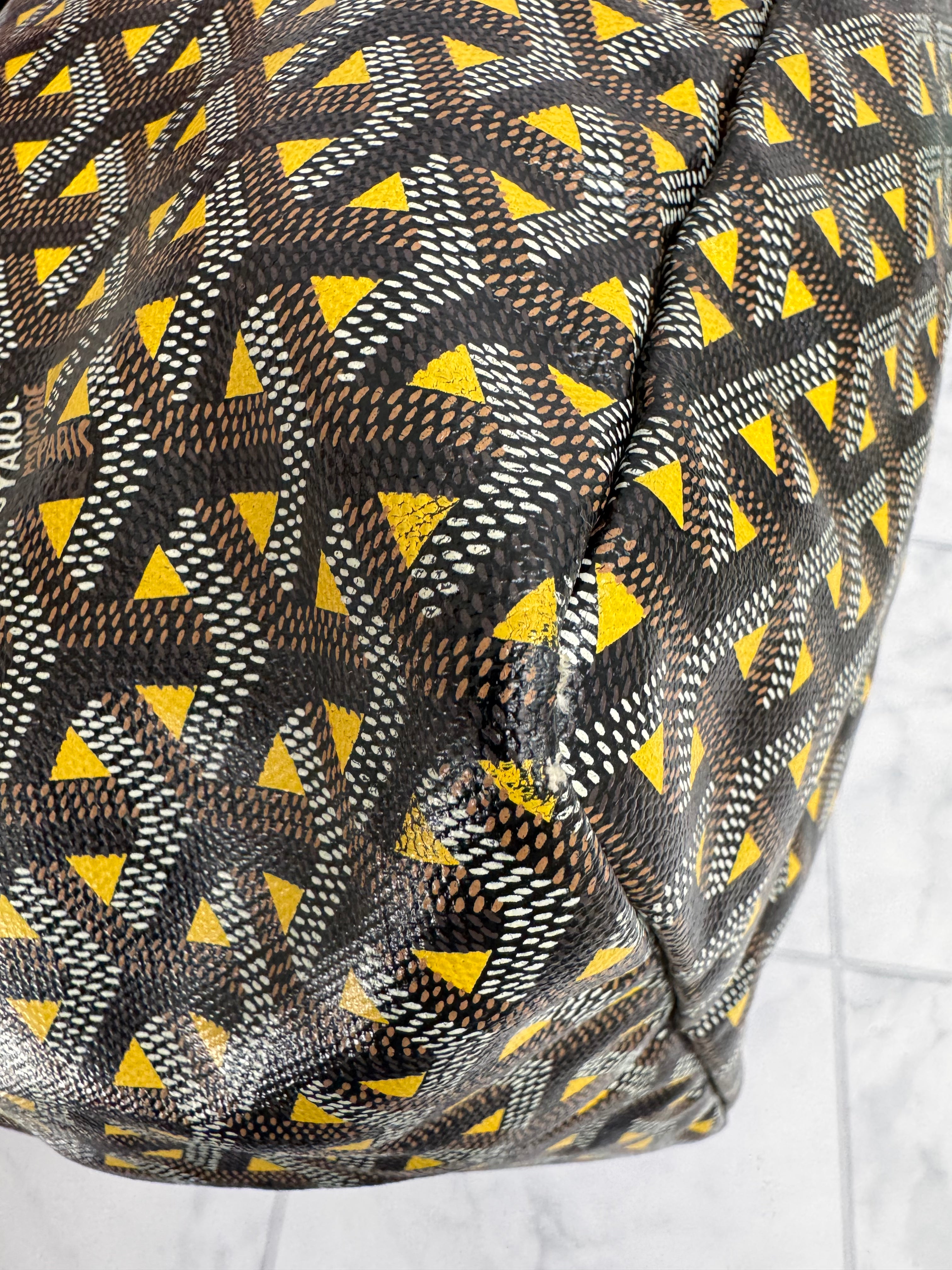 Goyard Yellow Coated Canvas Saint Louis Tote GM