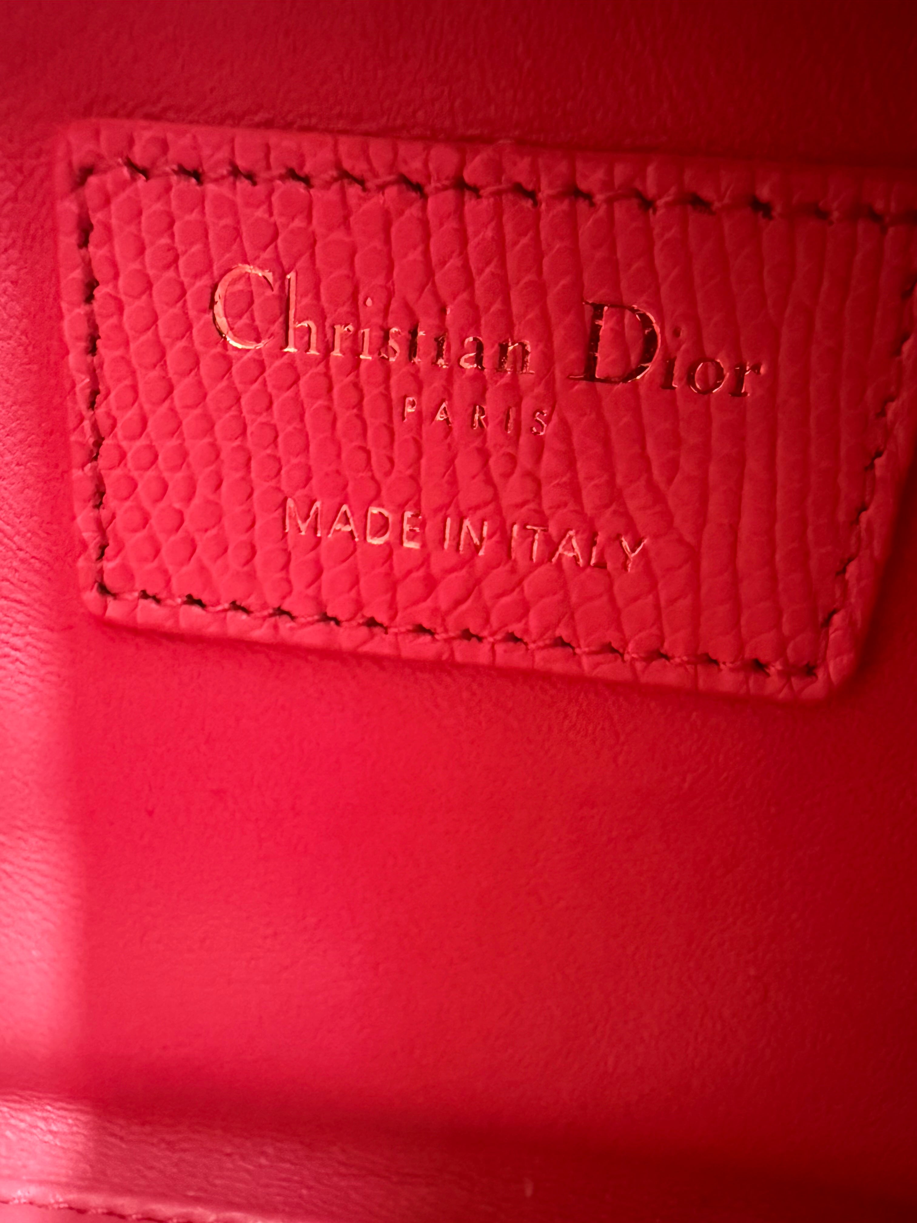LIKE NEW Christian Dior Lady Dior Small Pink Lizard