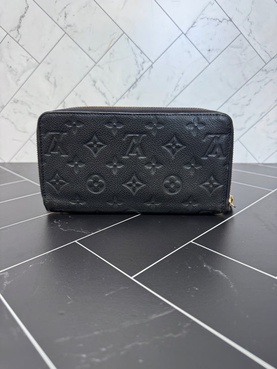 Louis Vuitton Black Empreinte Zippy Organizer Wallet