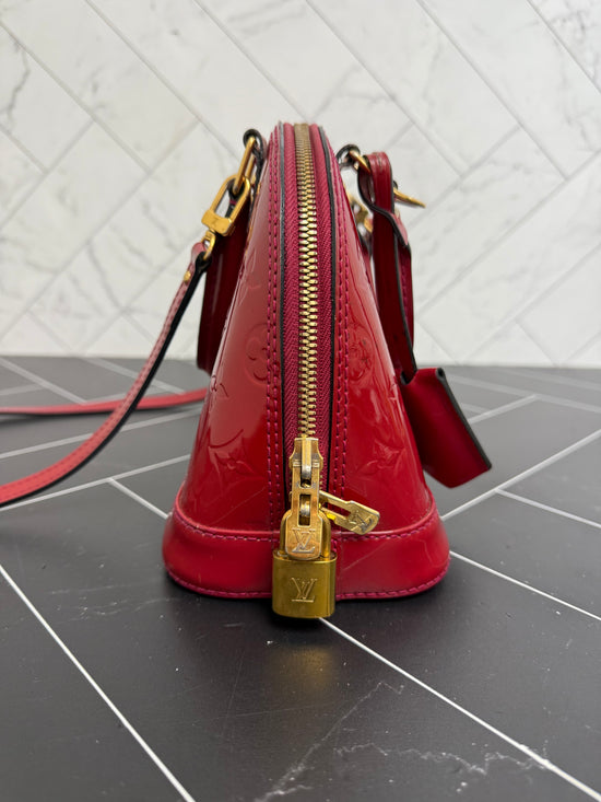 Louis Vuitton Red Vernis Alma BB