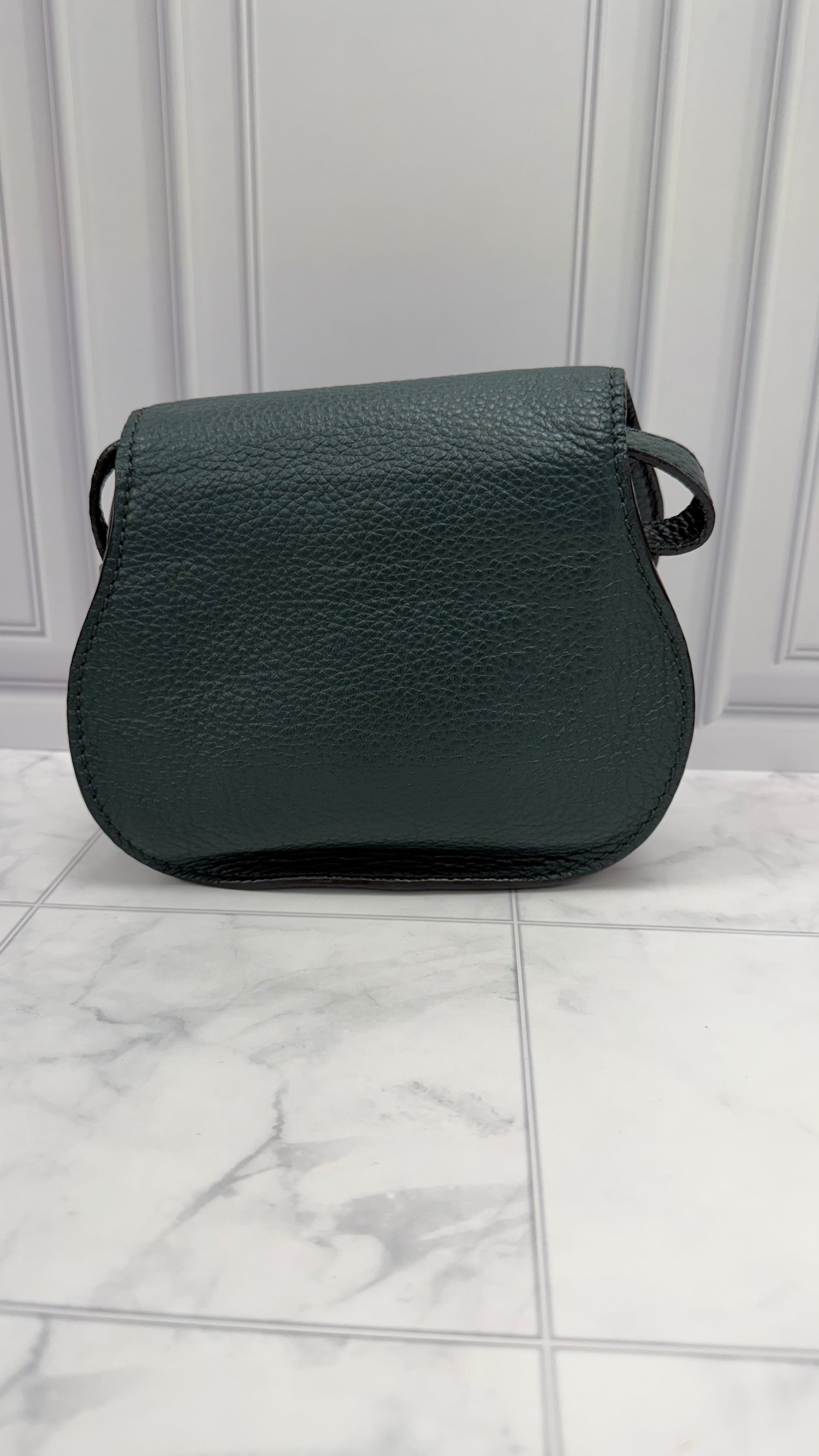 *DONS DROP* Chloe Green Grained Calfskin Mini Marcie Crossbody