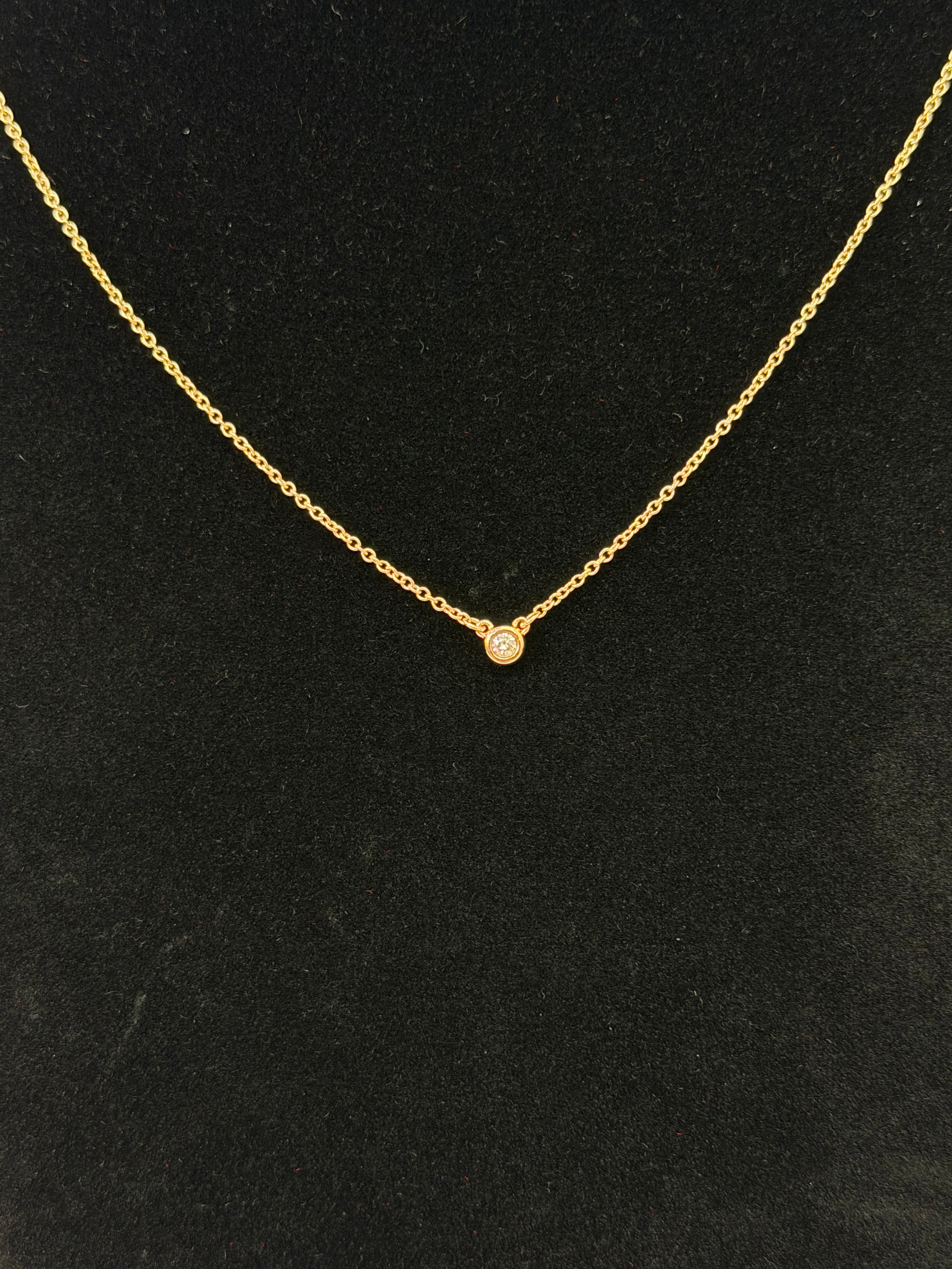 Tiffany & Co. x Elsa Peretti 18K Rose Gold Diamonds by the Yard Necklace