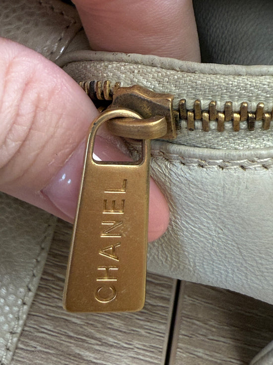 Chanel Pearl Quilted Caviar Shoulder Bag