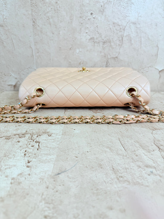 Chanel Peach Medium Double Flap Bag