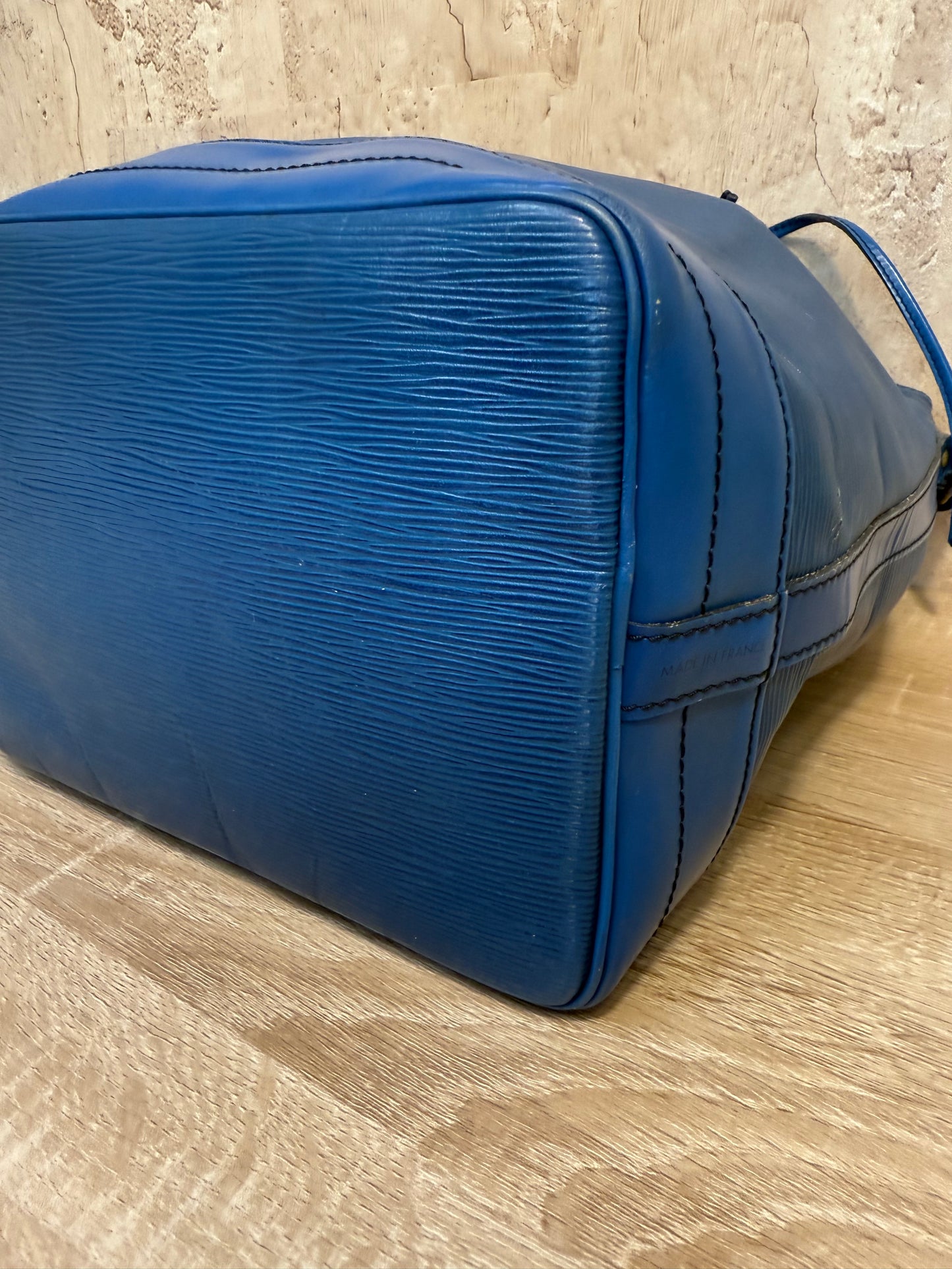 Louis Vuitton Blue Epi Noe Bucket Bag