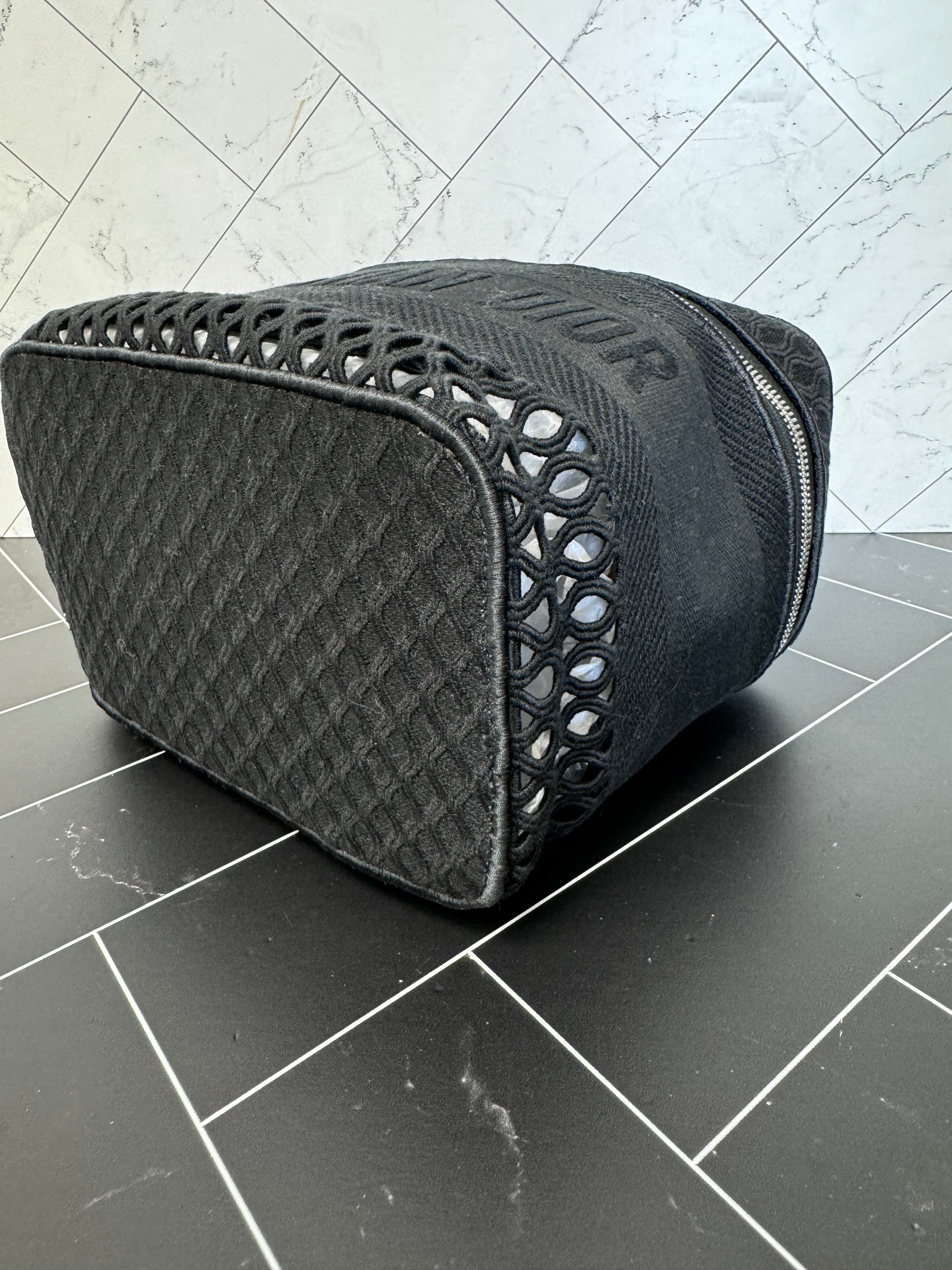 BRAND NEW- Christian Dior Black Canvas Vanity Case