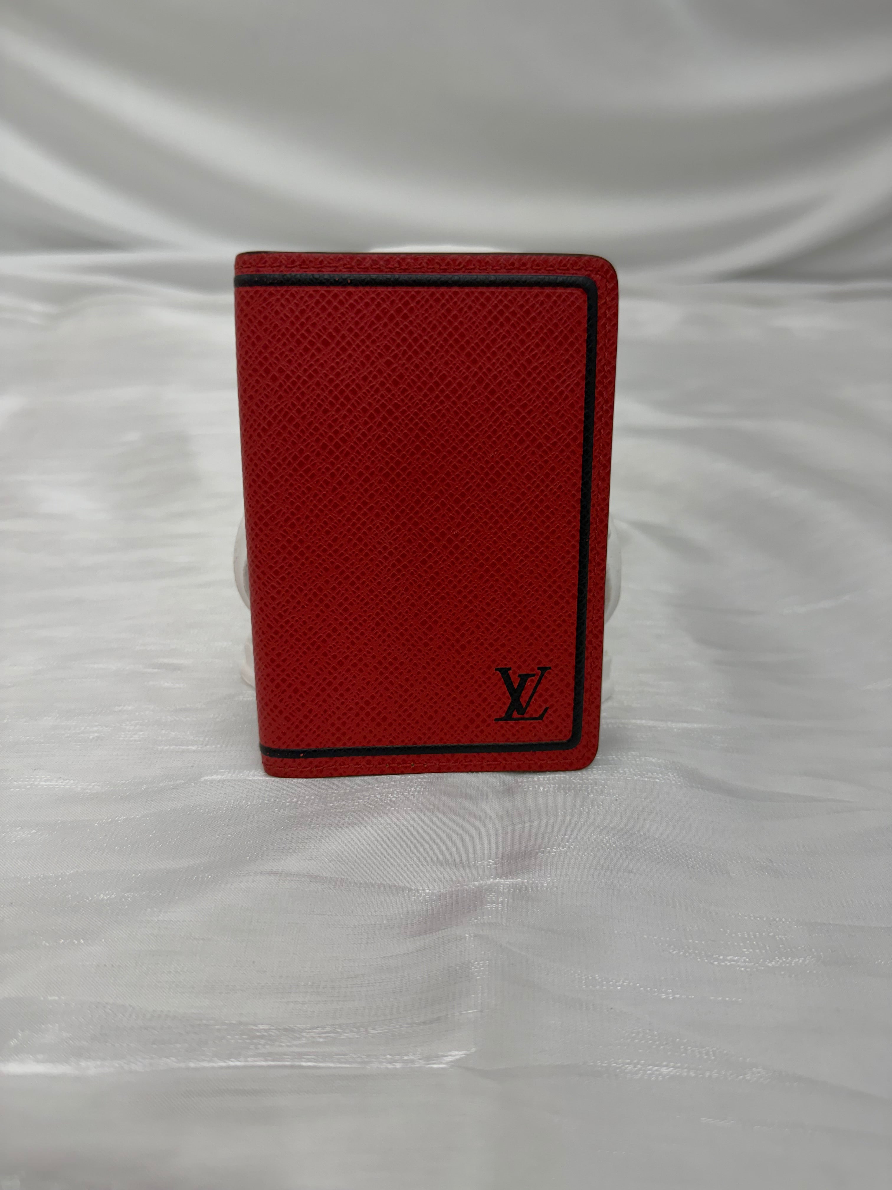 Louis Vuitton Red Taiga Leather Pocket Organizer