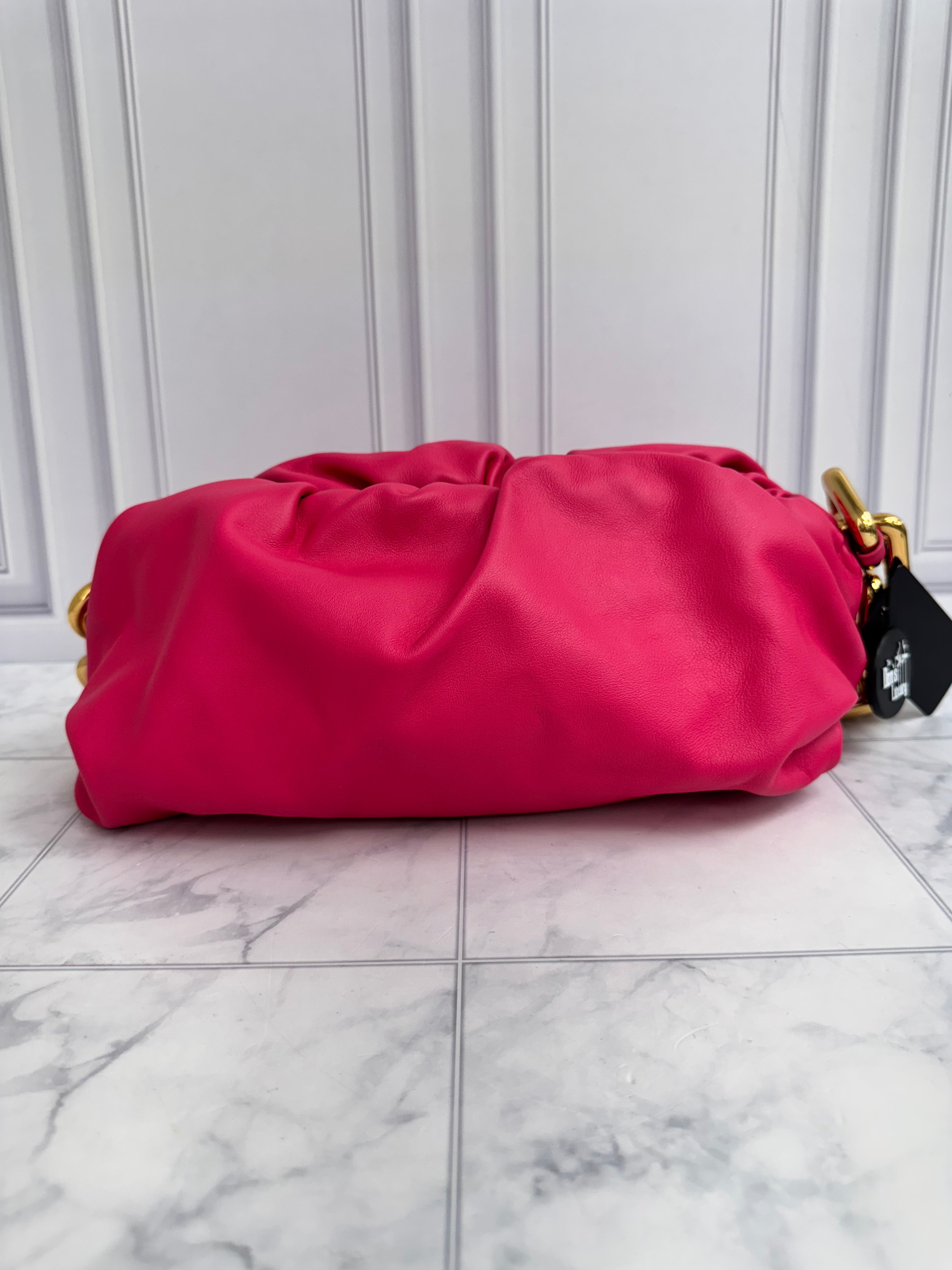 LIKE NEW - Bottega Veneta Pink Leather The Chain Pouch Bag