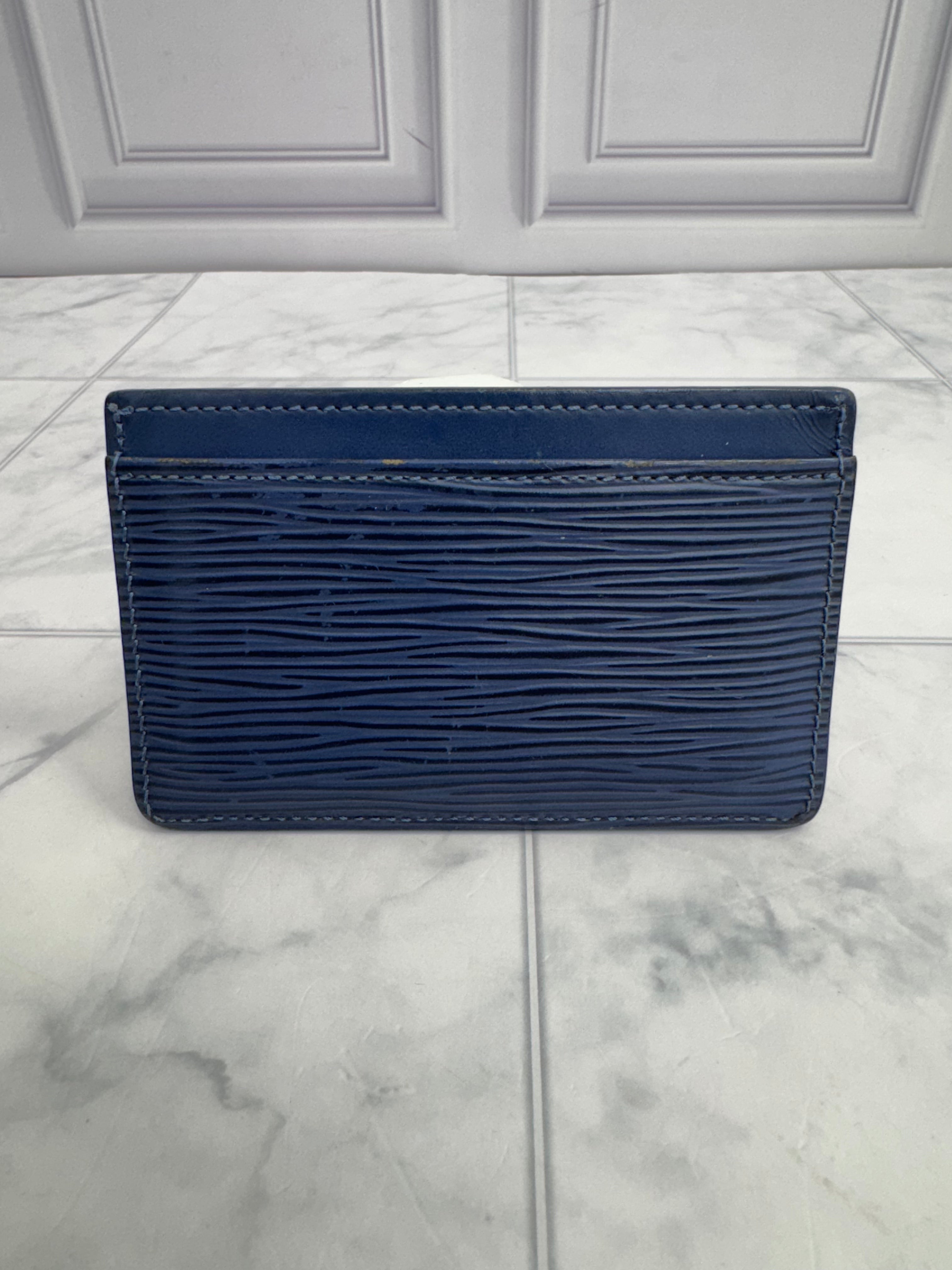 Louis Vuitton Blue Epi Card Holder