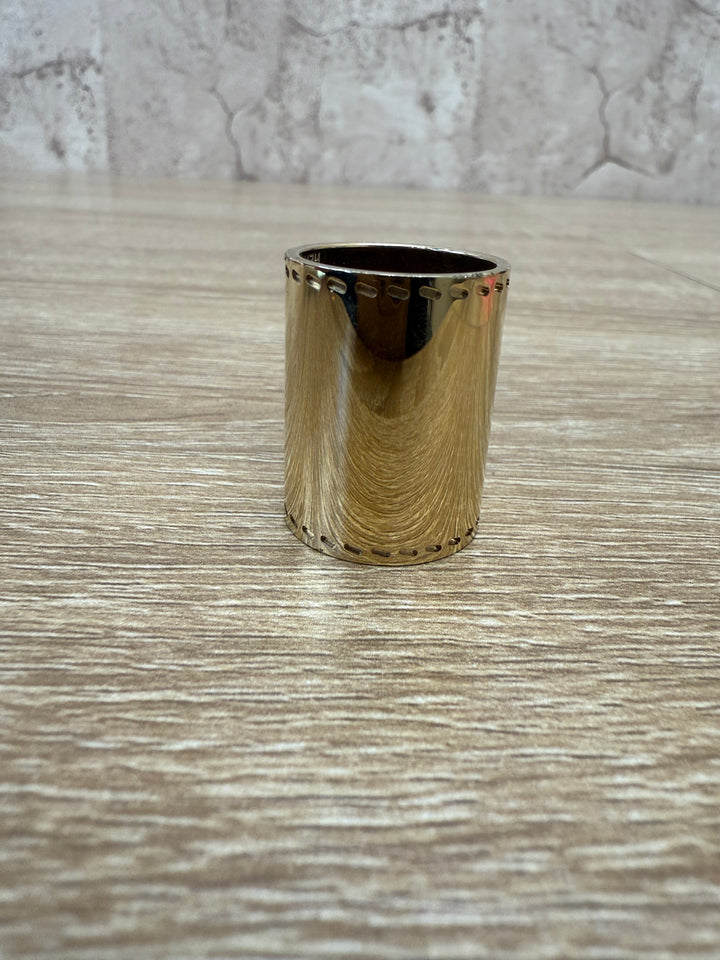 Hermes Gold Cylinder Scarf Ring