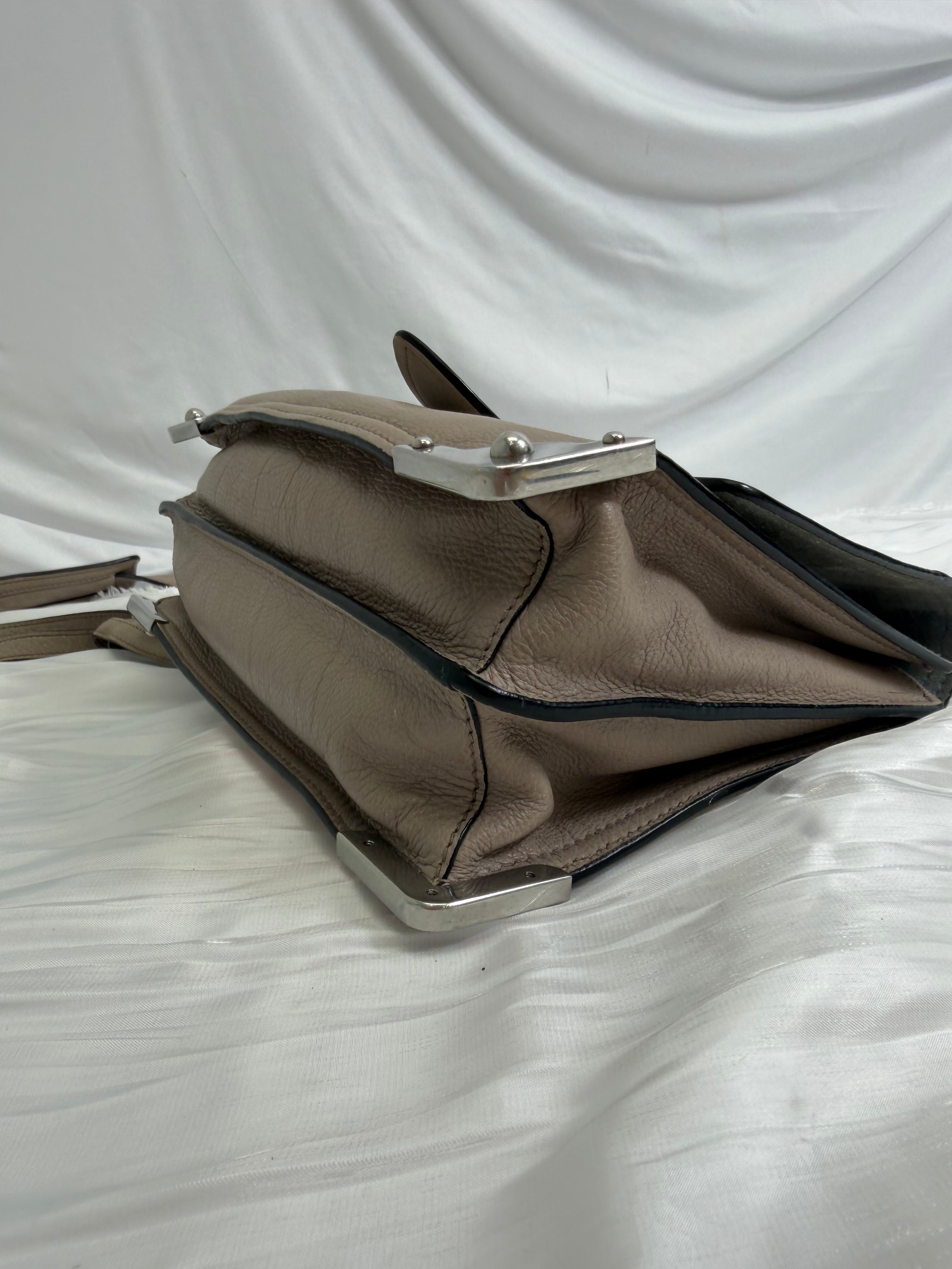 Prada Gray Leather Cahier 2Way Bag