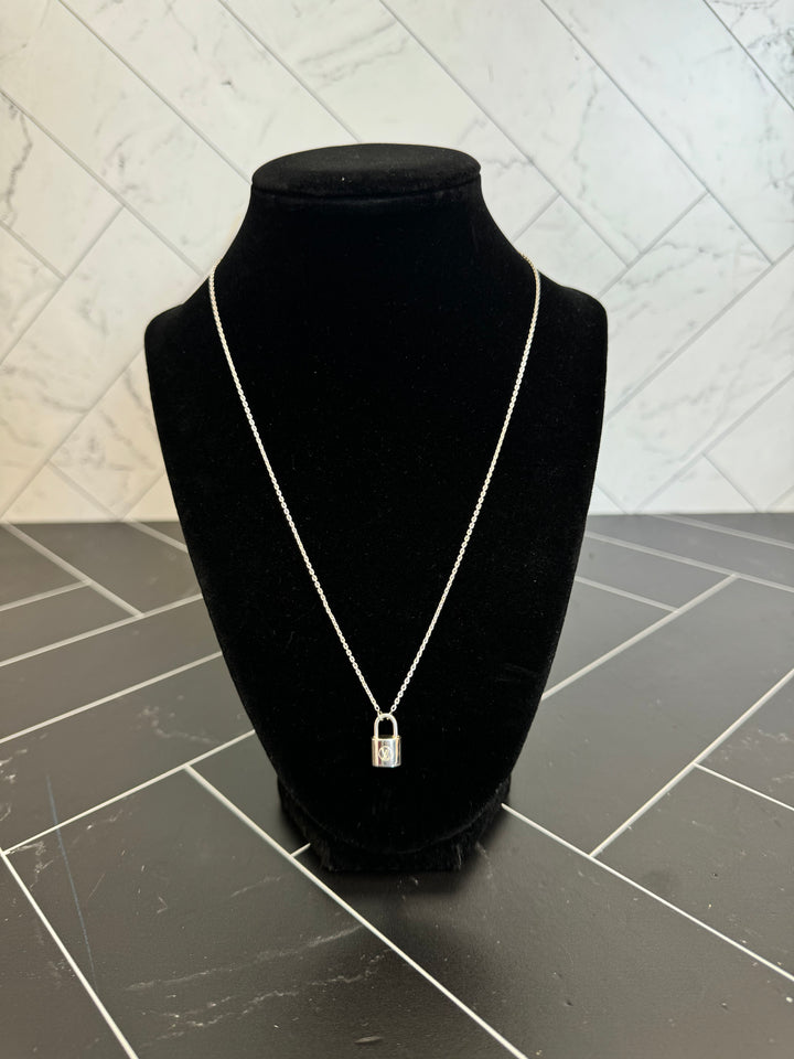 Louis Vuitton Silver Lockit Pendant Necklace