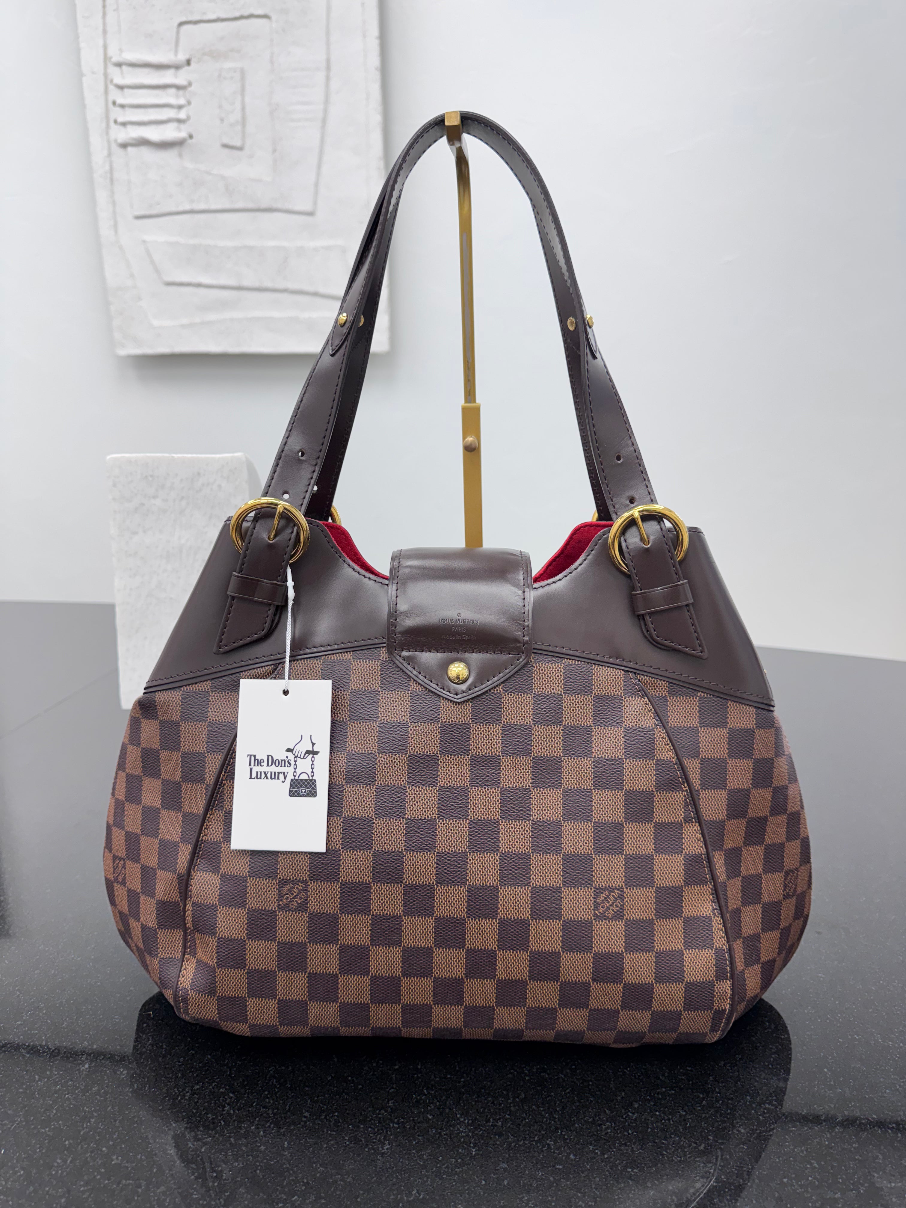 LIKE NEW - Louis Vuitton Damier Ebene Sistina Shoulder Bag GM