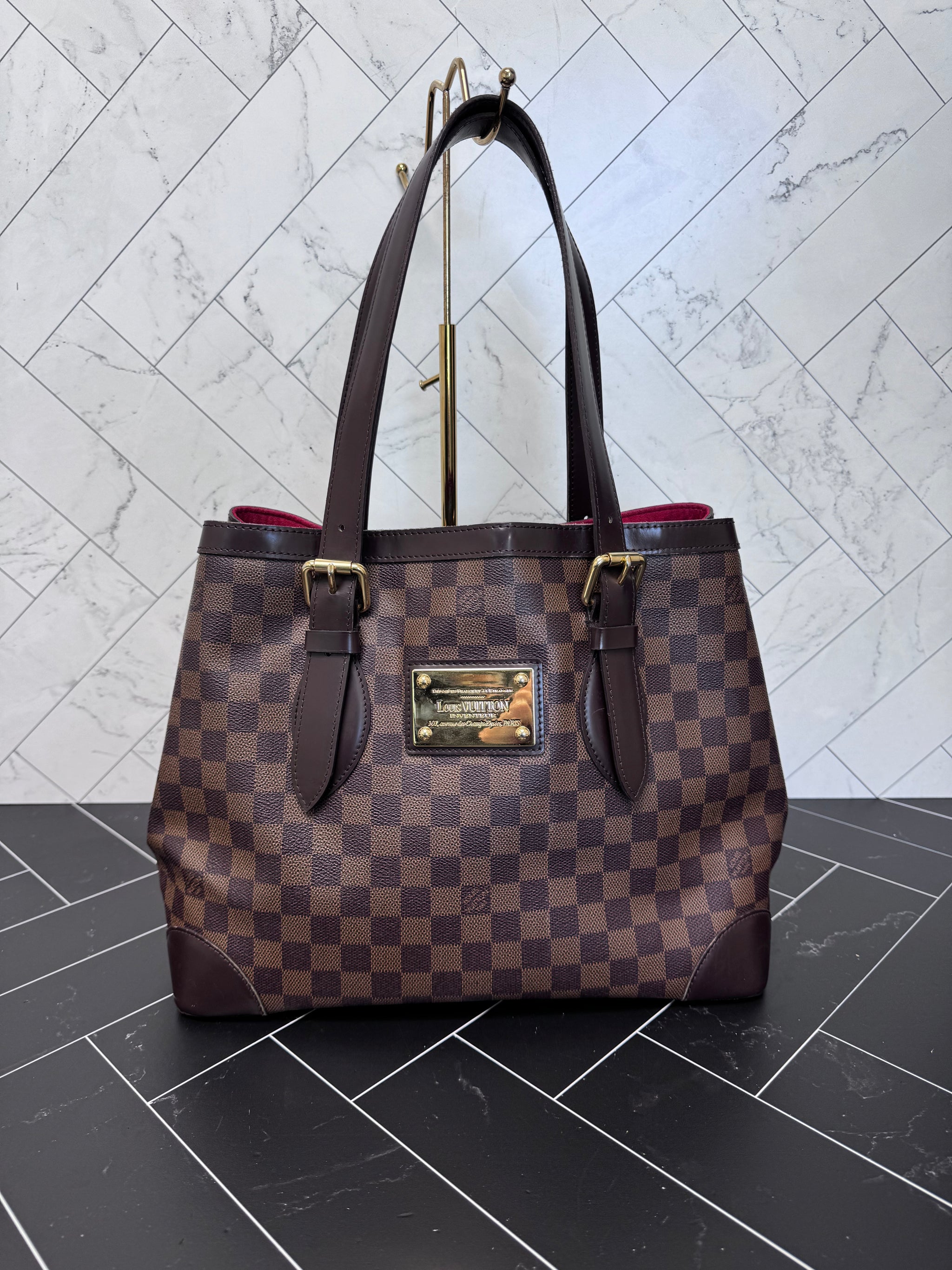 Louis Vuitton Damier Ebene Hampstead MM Shoulder Bag