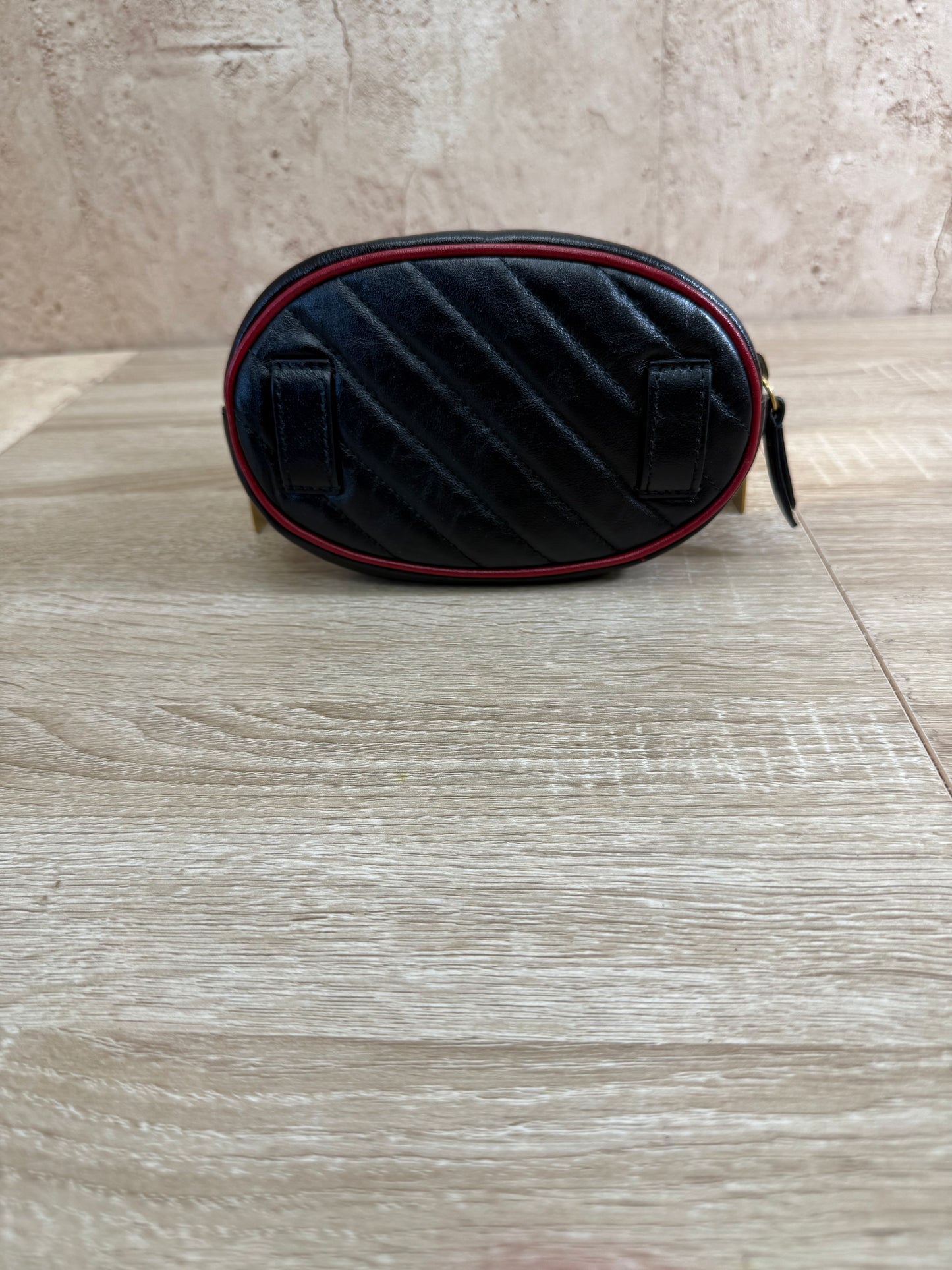 Gucci GG Marmont Black Quilted Leather  Waist Bag