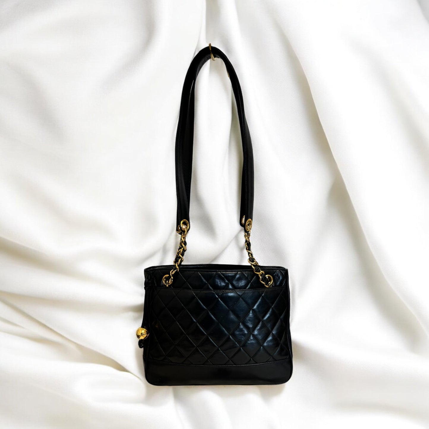 Chanel Black Quilted Lambskin Shoulder Bag