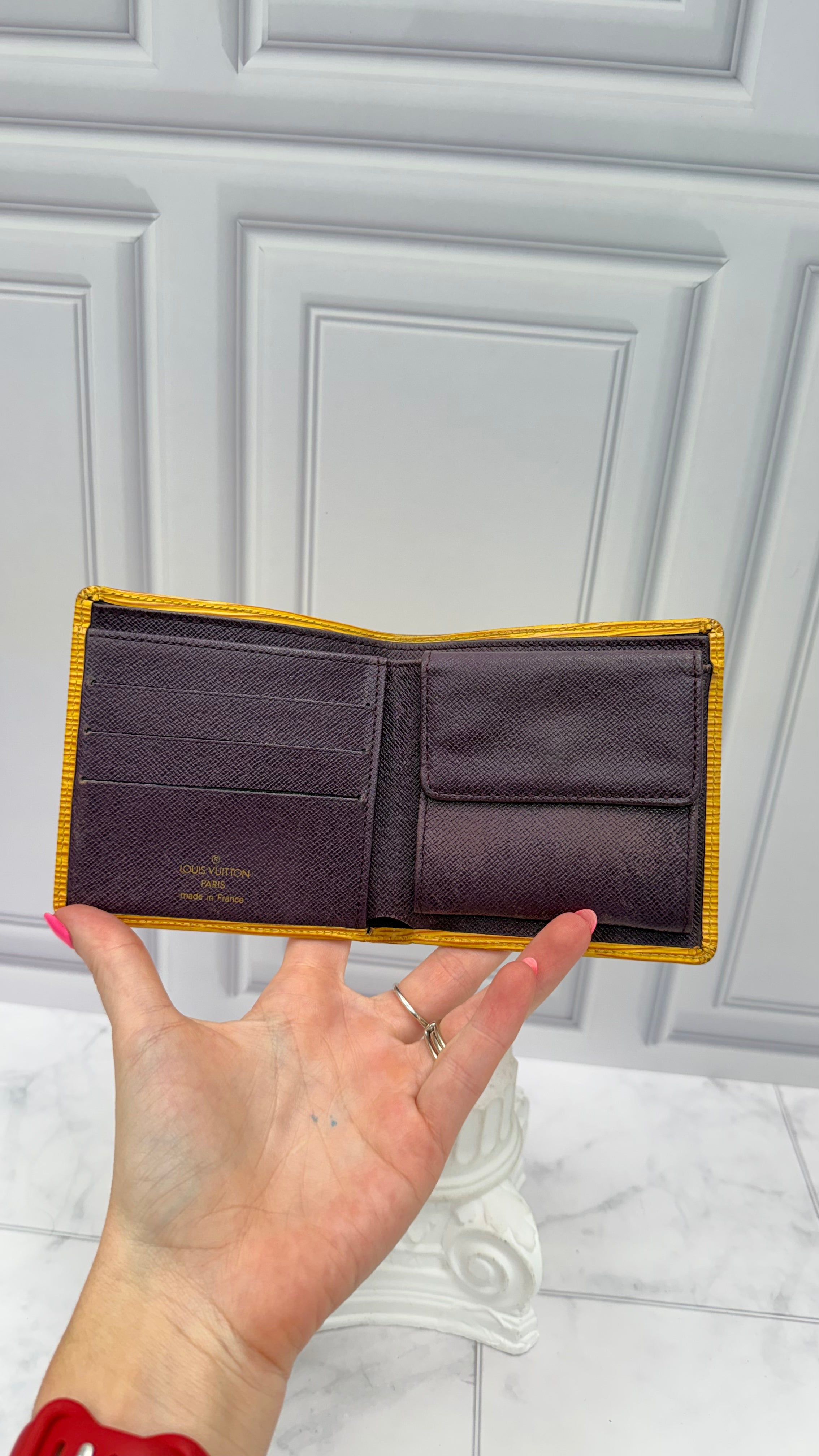 Louis Vuitton Yellow Epi Marco Bifold
