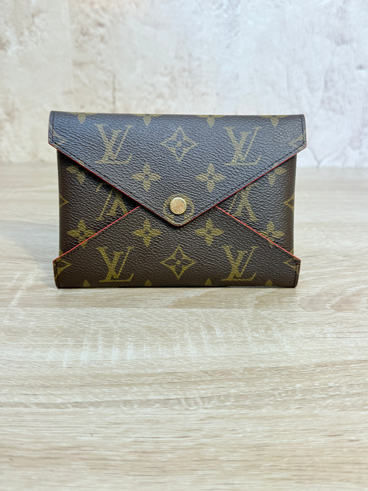 LIKE NEW Louis Vuitton Monogram & Red Medium Kirigami Pouch