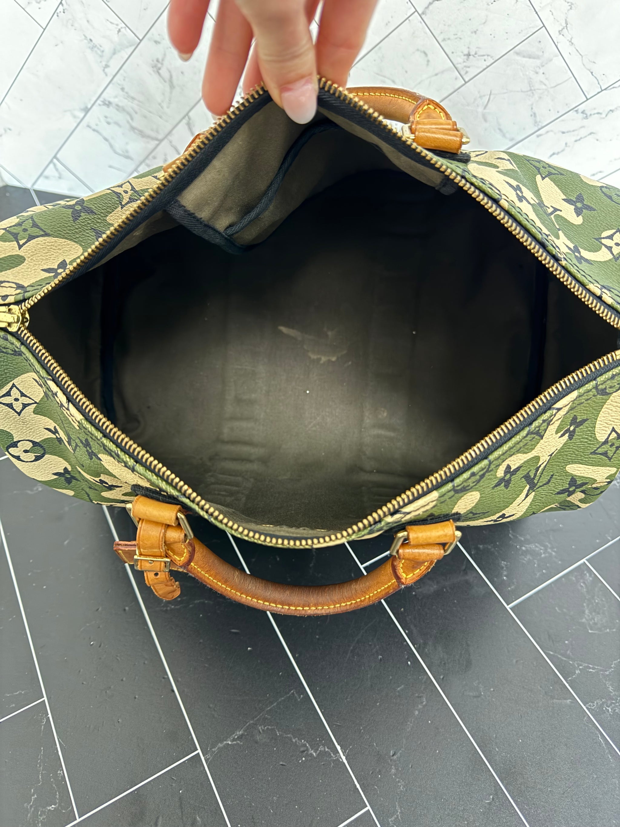 Louis Vuitton Camouflage Monogram Speedy 35