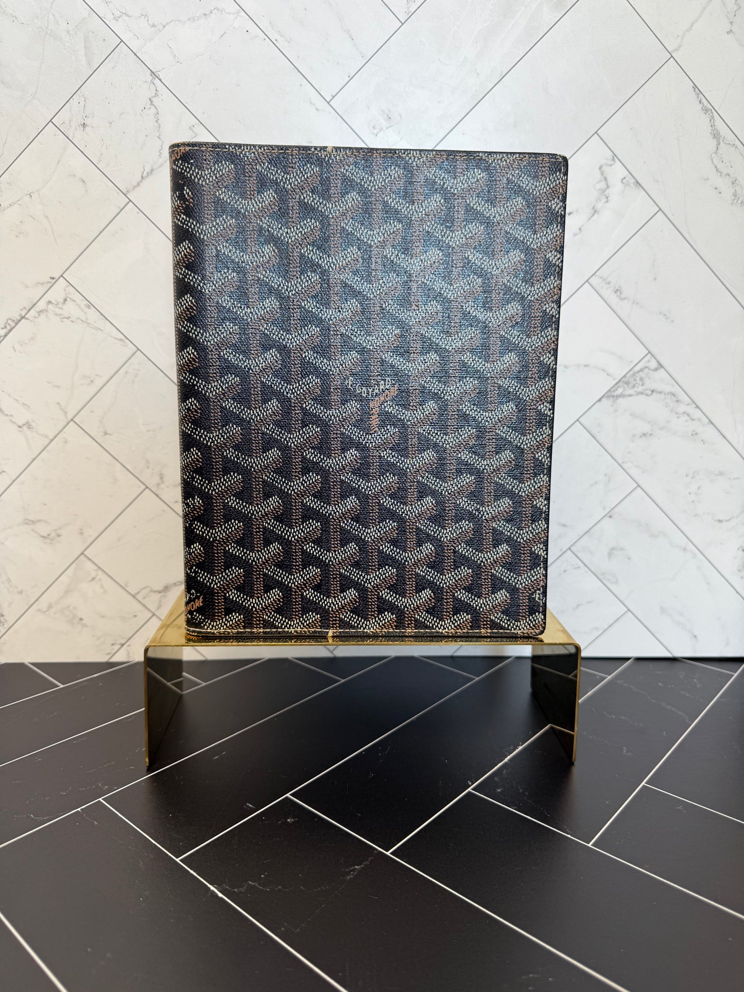 Goyard Black & Brown Castiglione Planner Cover