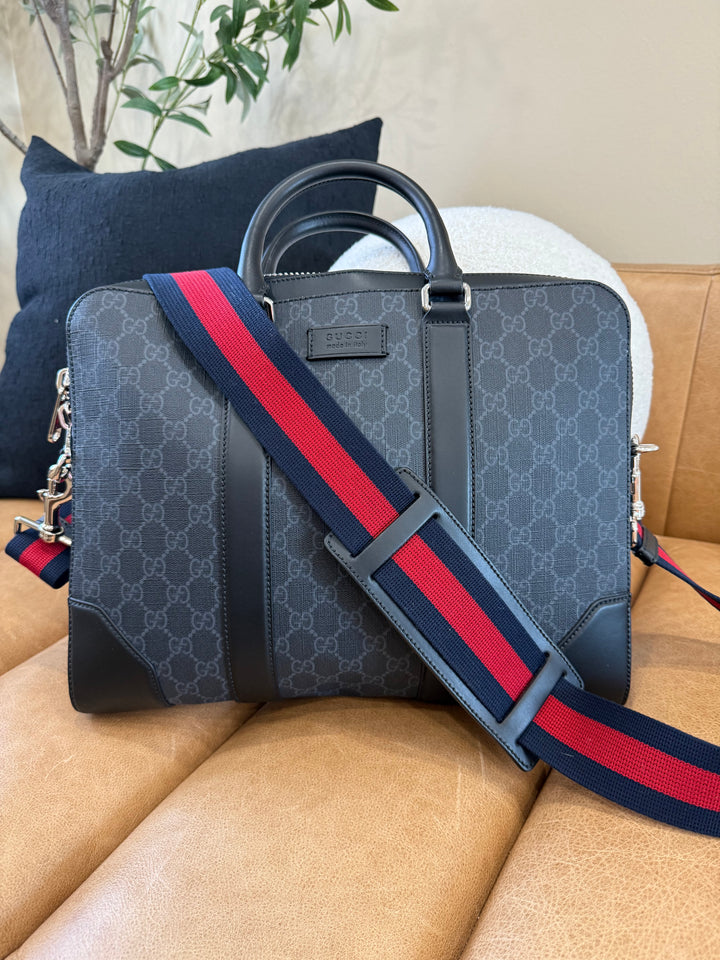 Gucci Black GG Medium Briefcase