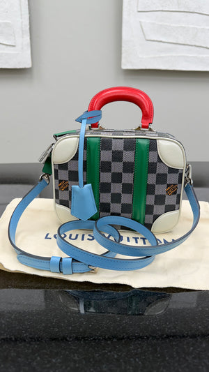 Louis Vuitton Black & White Damier Valisette BB 2Way Bag