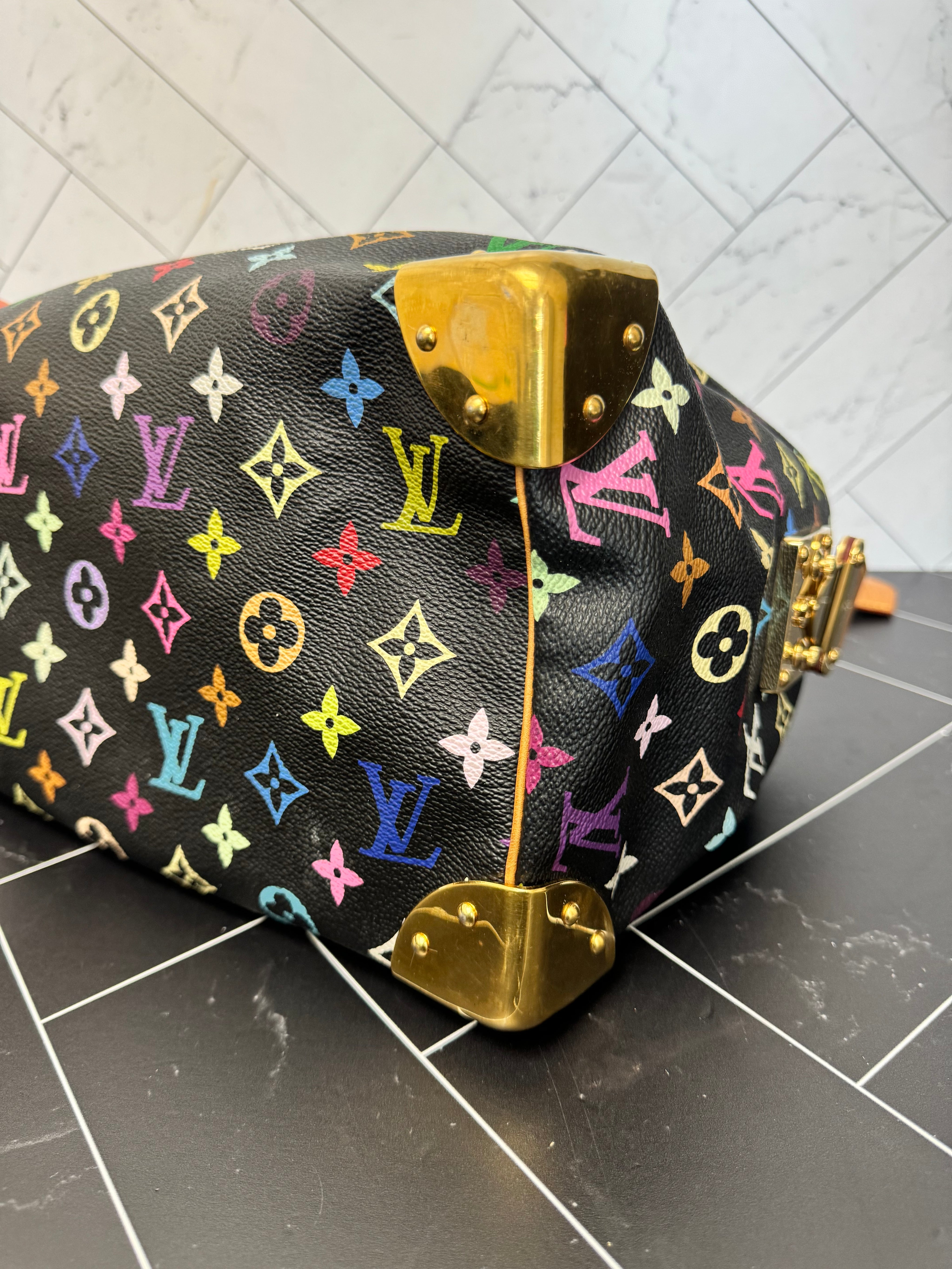 Louis Vuitton Black Multicolore Speedy 30